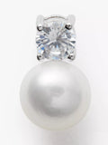 Lido freshwater pearl stud earrings in silver - British product