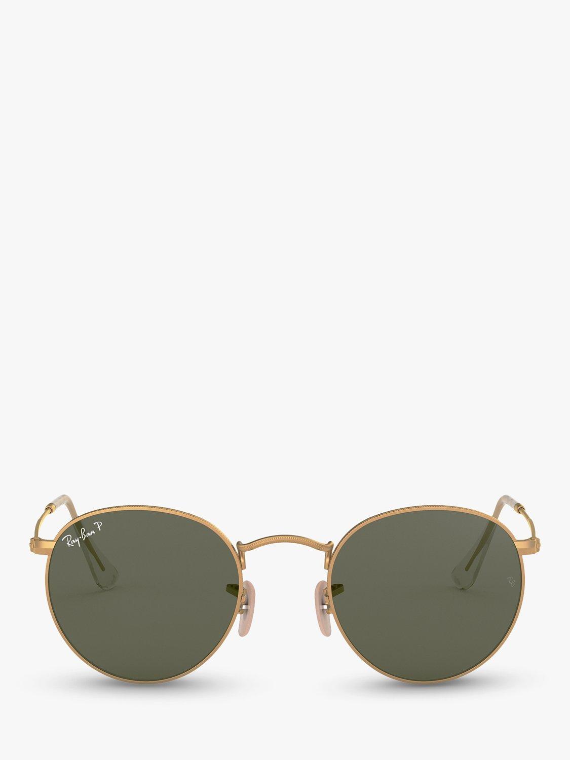 Ray-Ban RB3447 polarised round sunglasses 50mm gold frame (British brand)