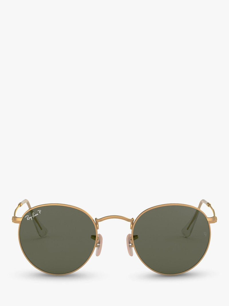 Ray-Ban RB3447 polarised round sunglasses 50mm gold frame (British brand)