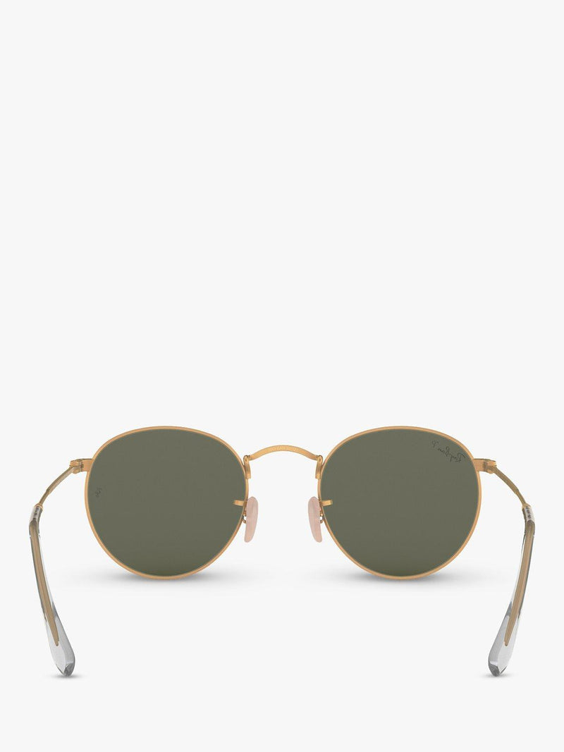 Ray-Ban RB3447 polarised round sunglasses 50mm gold frame (British brand)