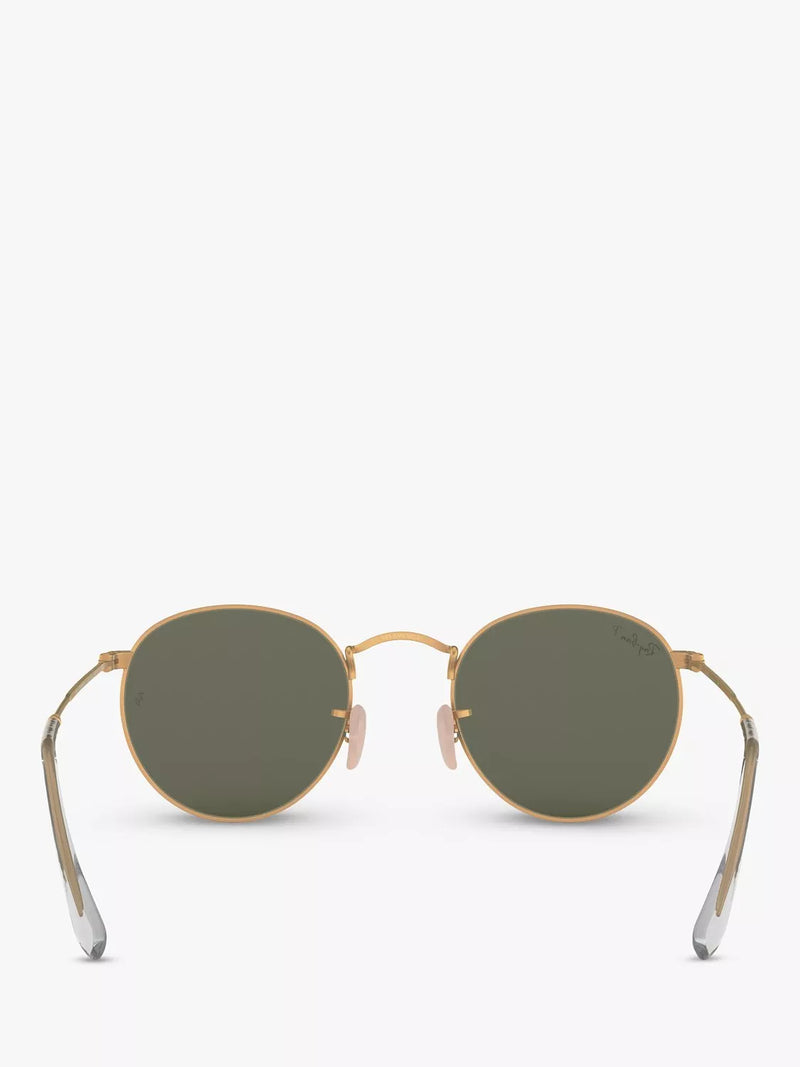 Ray-Ban RB3447 polarised round sunglasses 50mm gold frame (British brand)