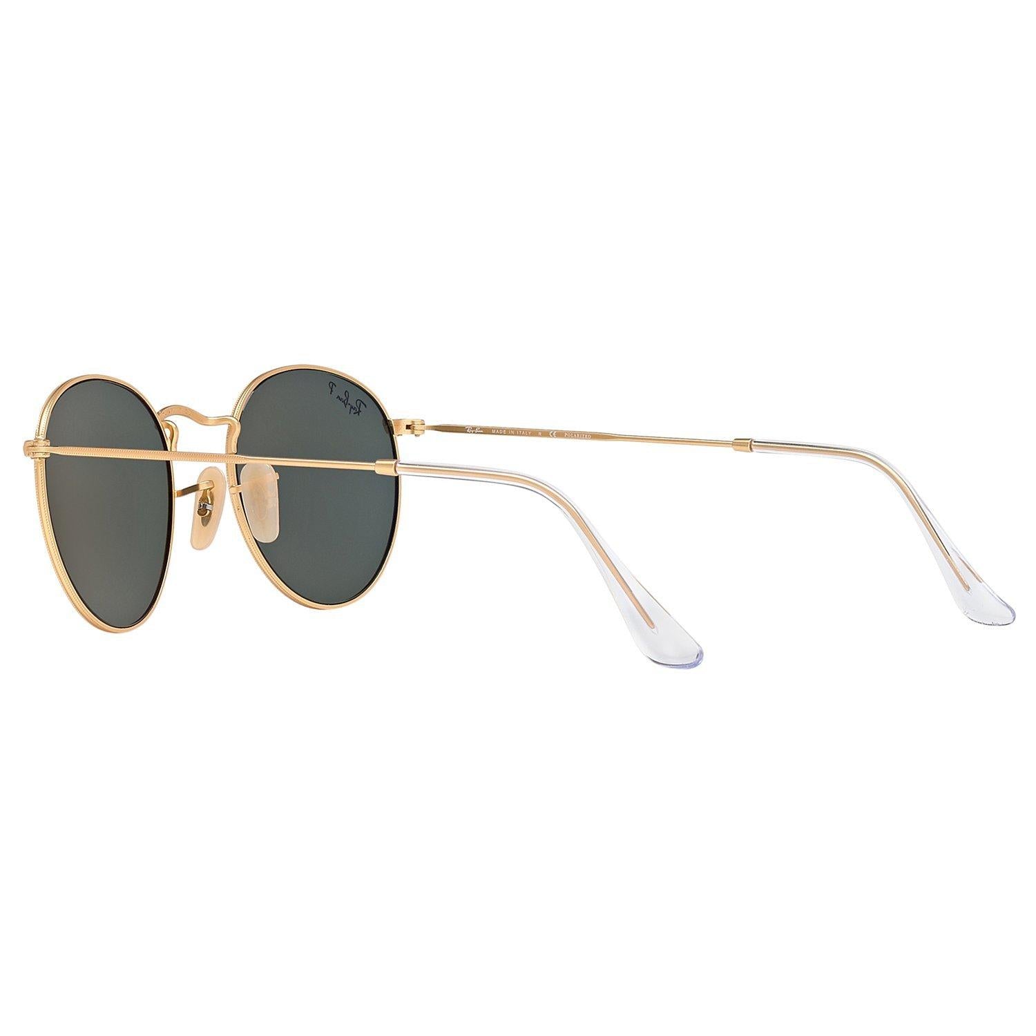 Ray-Ban RB3447 polarised round sunglasses 50mm gold frame (British brand)