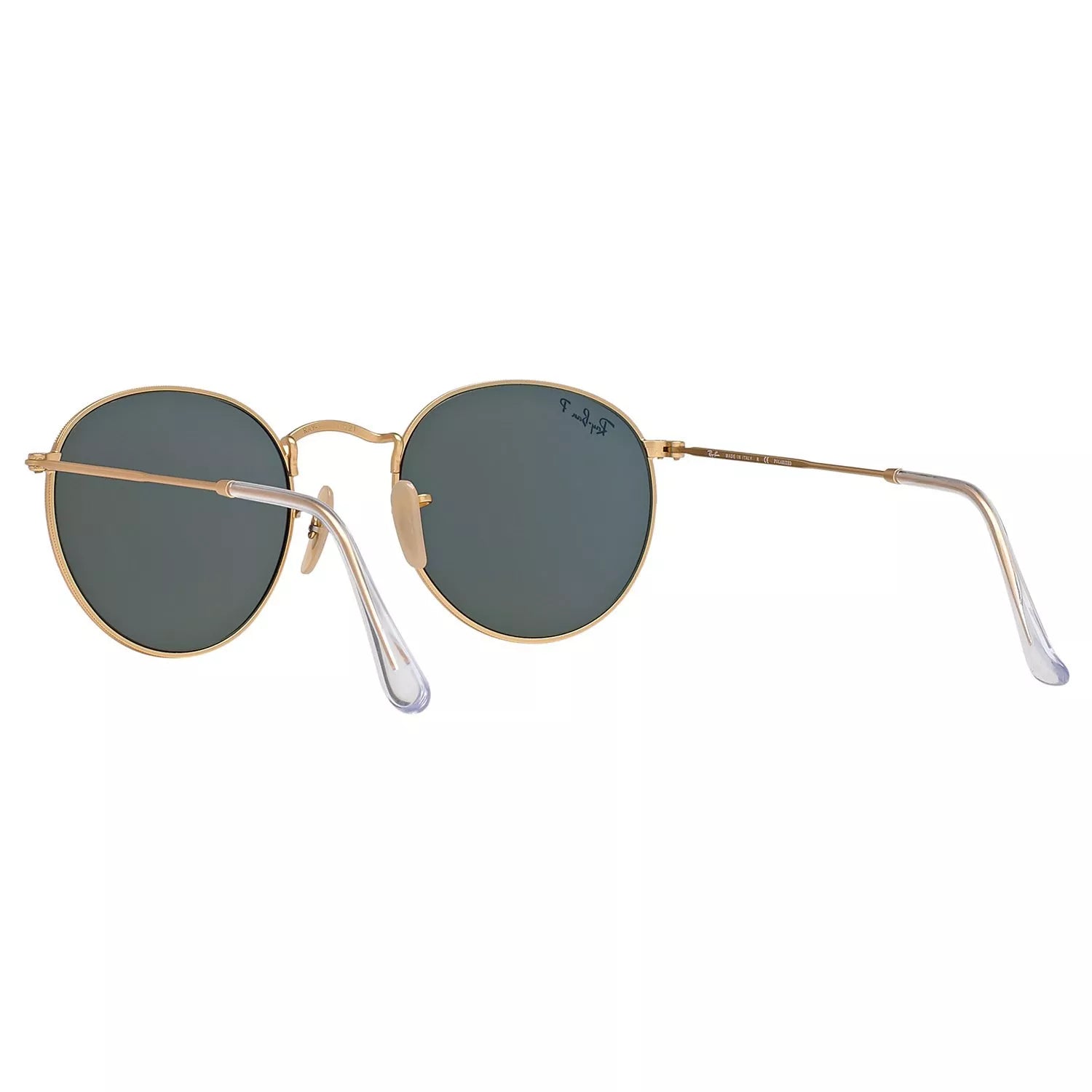 Ray-Ban RB3447 polarised round sunglasses 50mm gold frame (British brand)