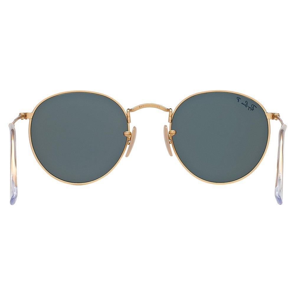Ray-Ban RB3447 polarised round sunglasses 50mm gold frame (British brand)