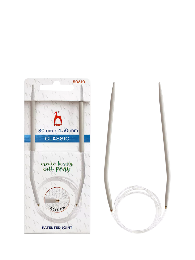 Pony circular knitting needles 4.5mm 80cm - British product