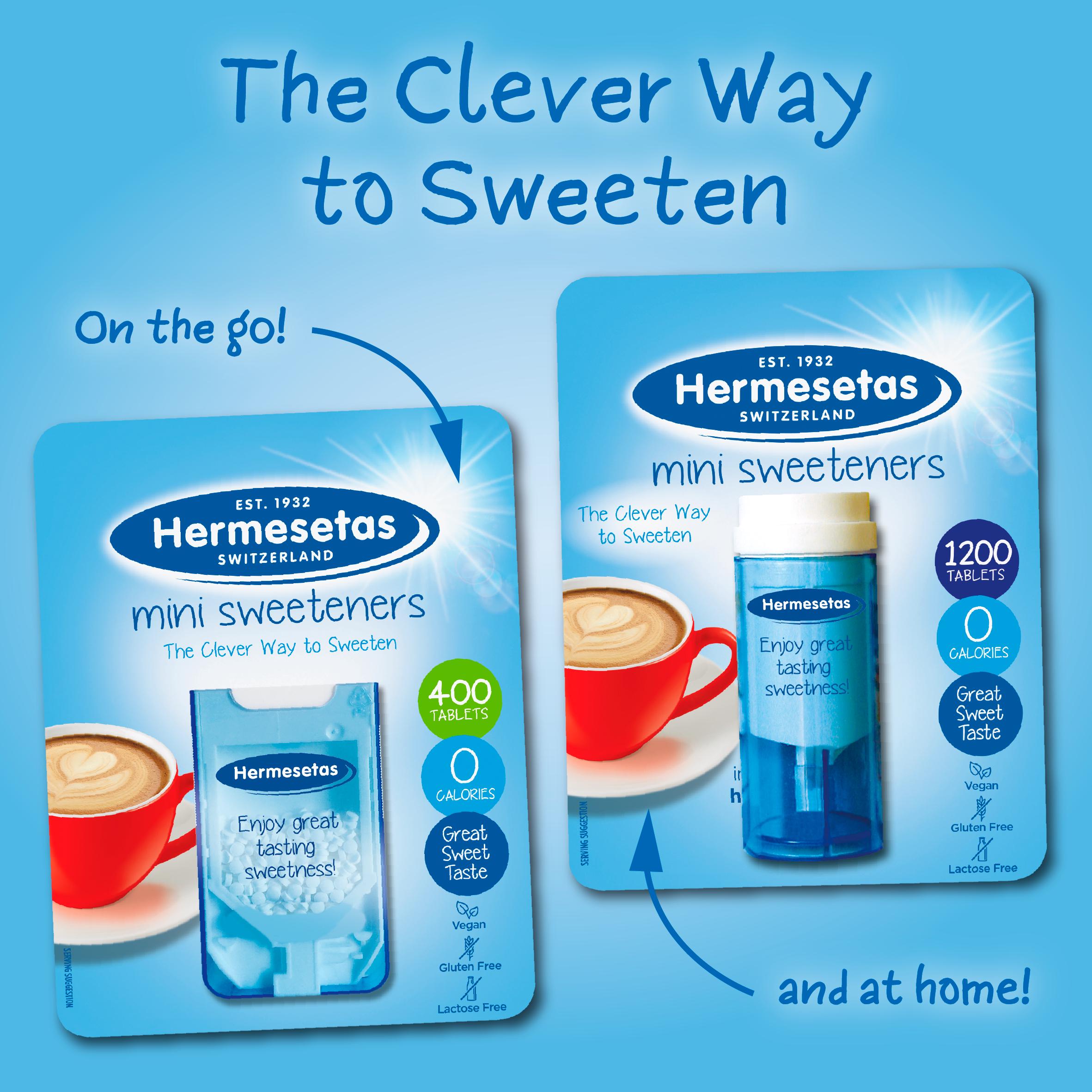 Hermesetas mini sweetener tablets 1200 count, UK version