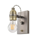 John Lewis Bistro Bulb wall light in antique brass, imported from the UK