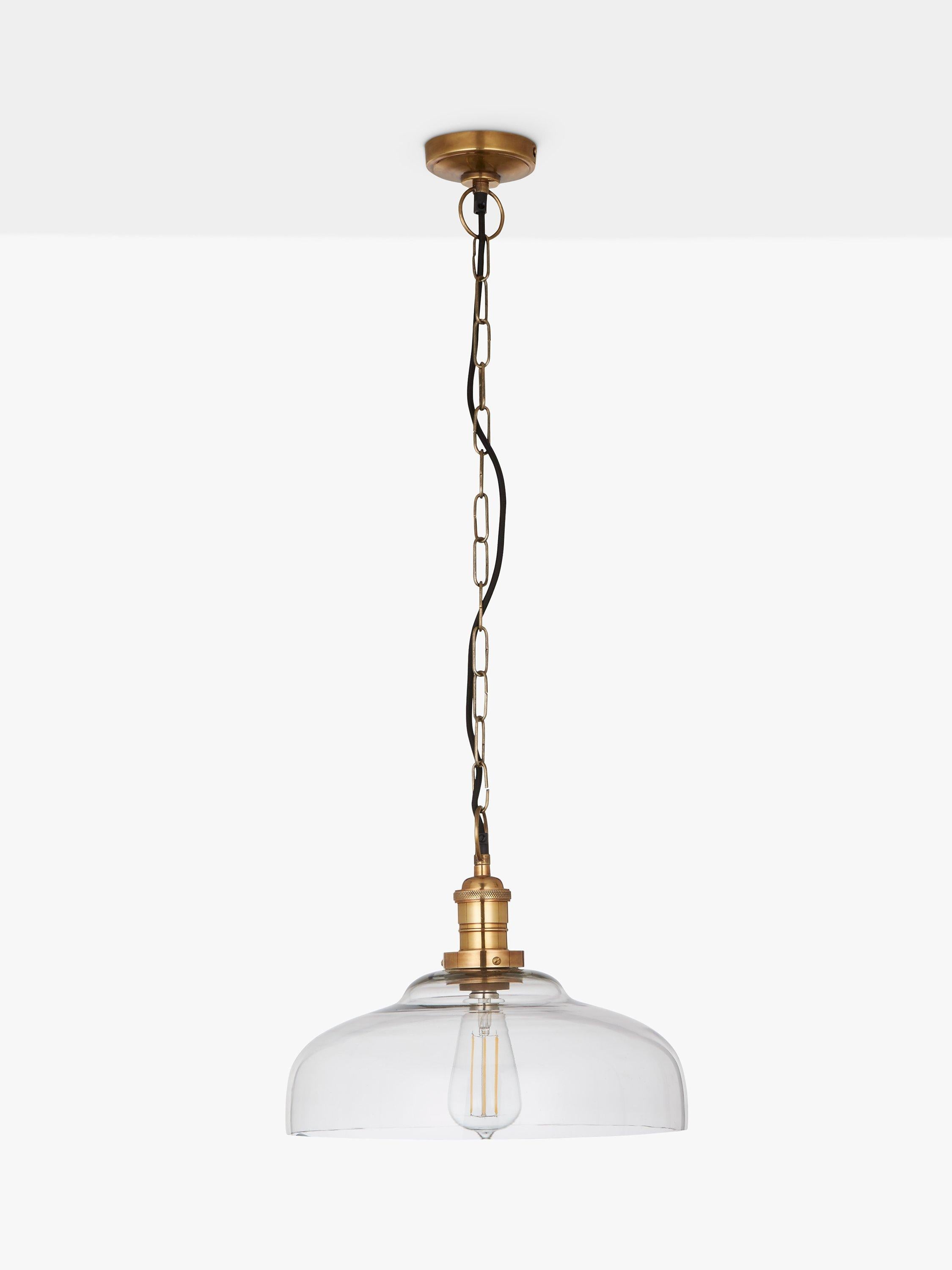 John Lewis clear glass pendant ceiling light - British product
