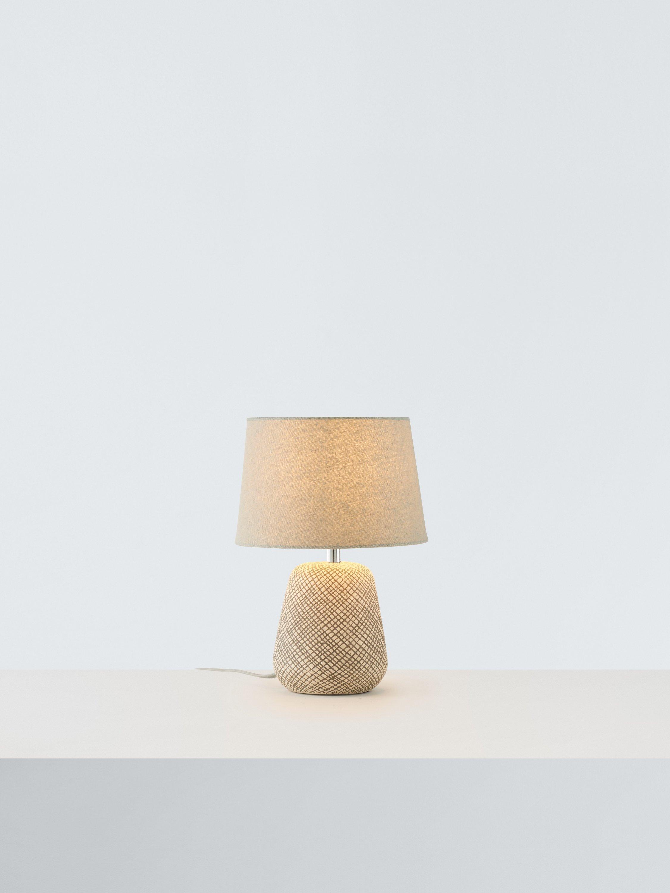 John Lewis Iona small ceramic table lamp grey, UK version