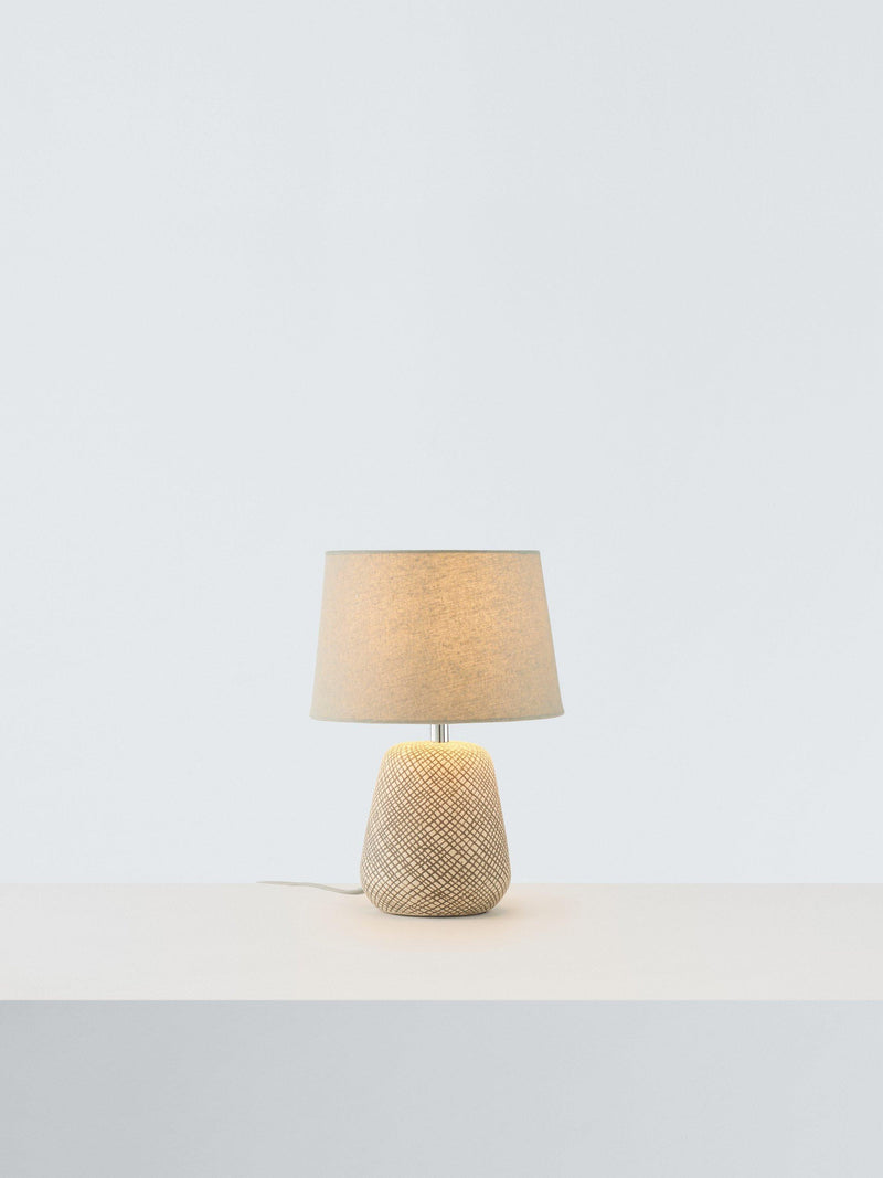 John Lewis Iona small ceramic table lamp grey, UK version