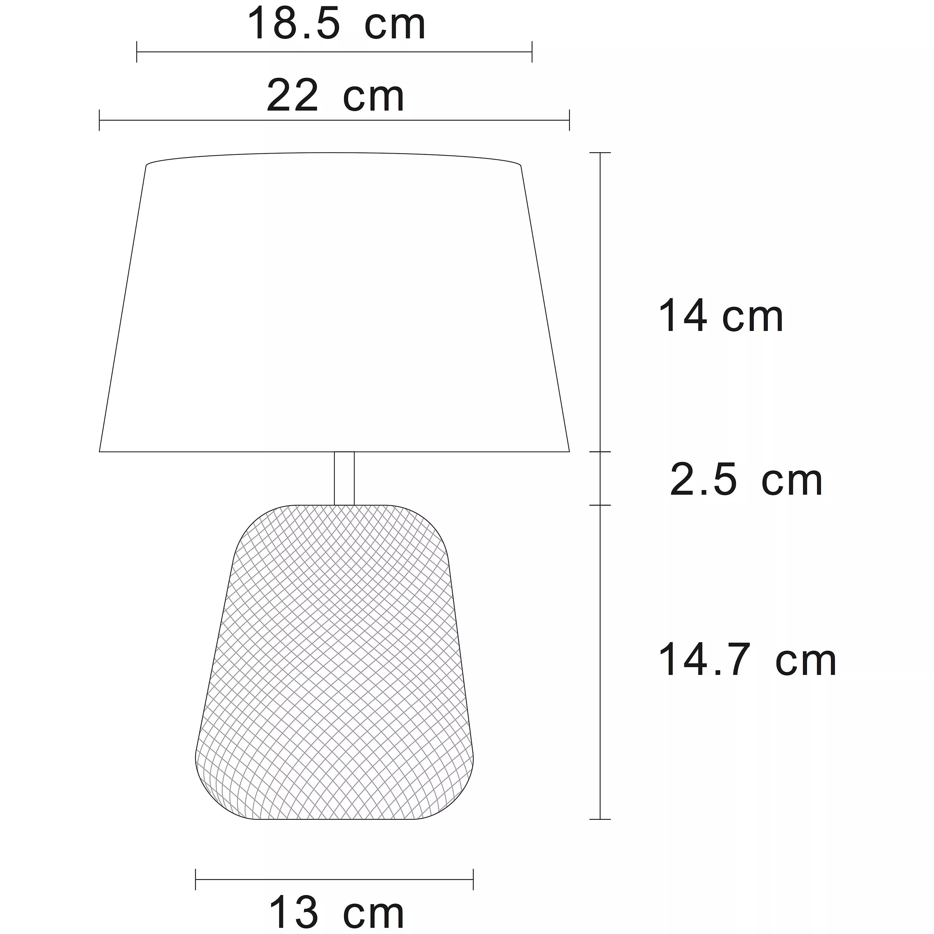 John Lewis Iona small ceramic table lamp grey, UK version