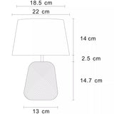 John Lewis Iona small ceramic table lamp grey, UK version