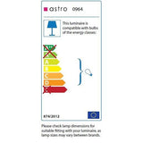 Astro Parma wall light white plaster finish, UK version