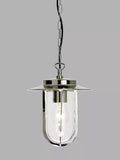 Astro Montparnasse Outdoor Pendant Porch Light, Polished Nickel