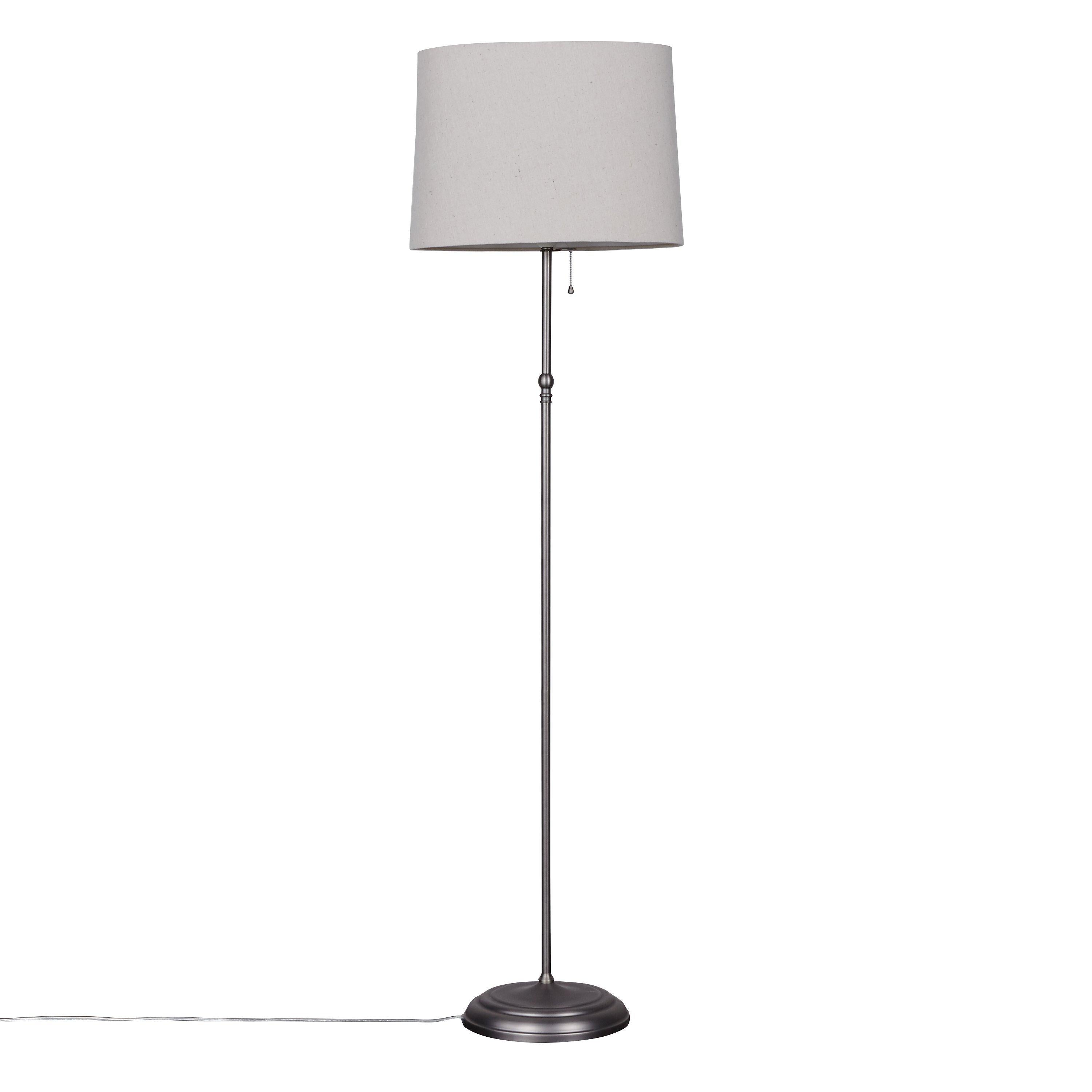 John Lewis large floor lamp with oval linen shade (British brand)
