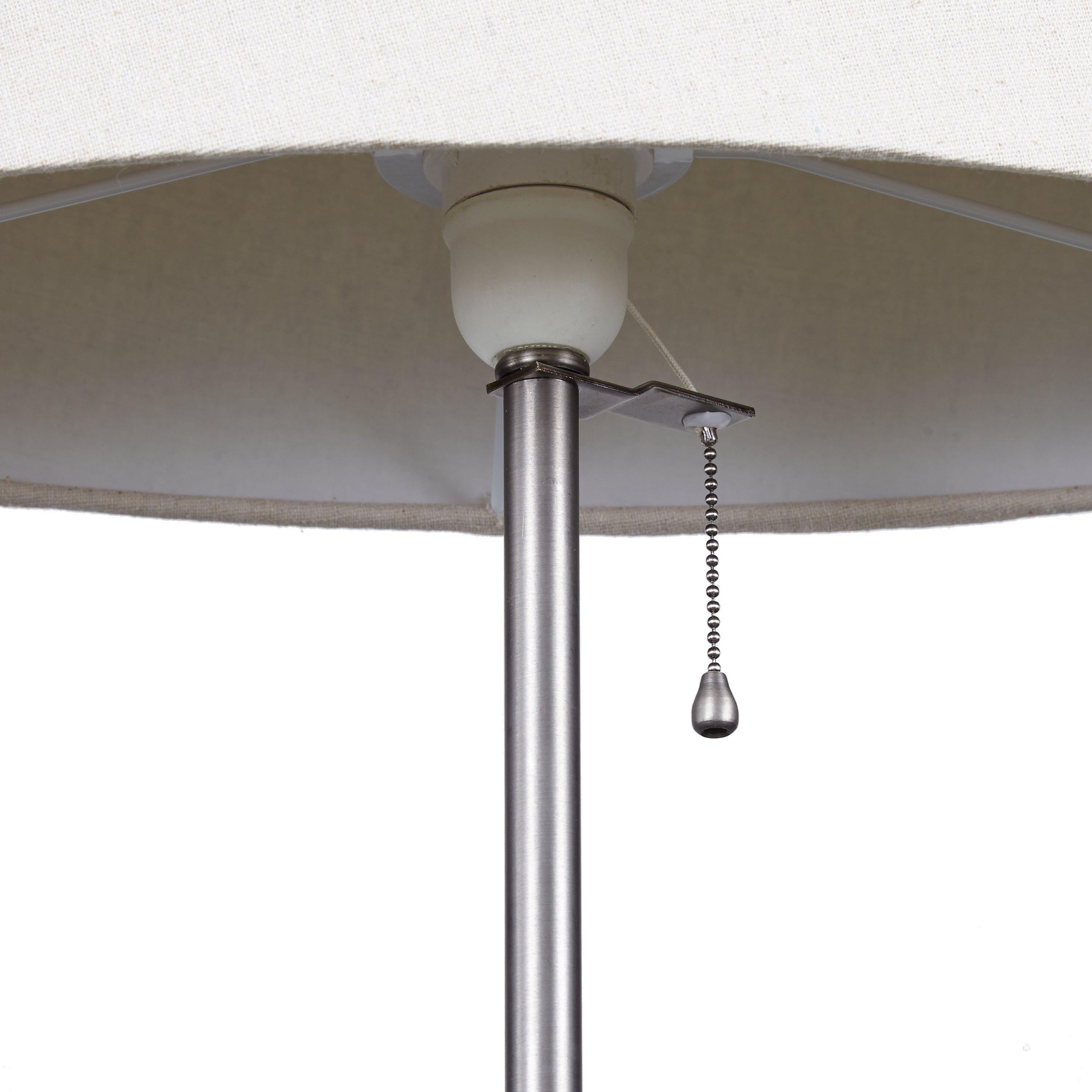 John Lewis large floor lamp with oval linen shade (British brand)
