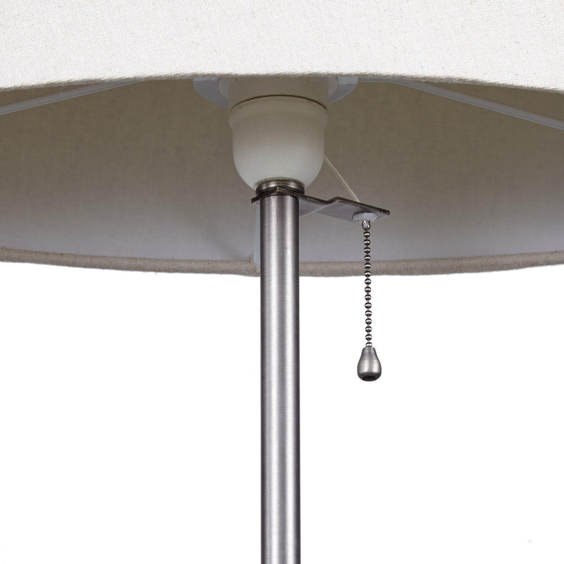 John Lewis large floor lamp with oval linen shade (British brand)