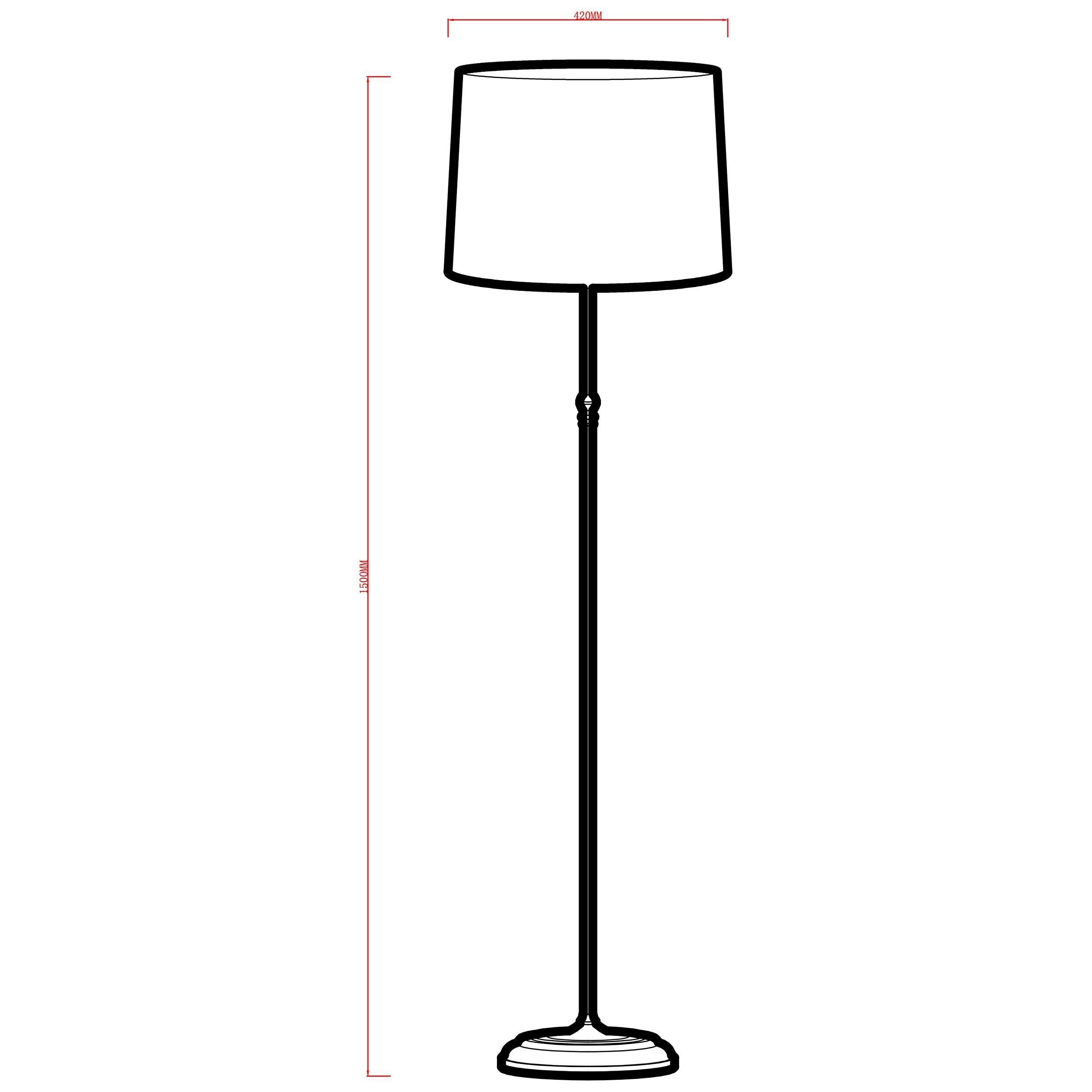 John Lewis large floor lamp with oval linen shade (British brand)