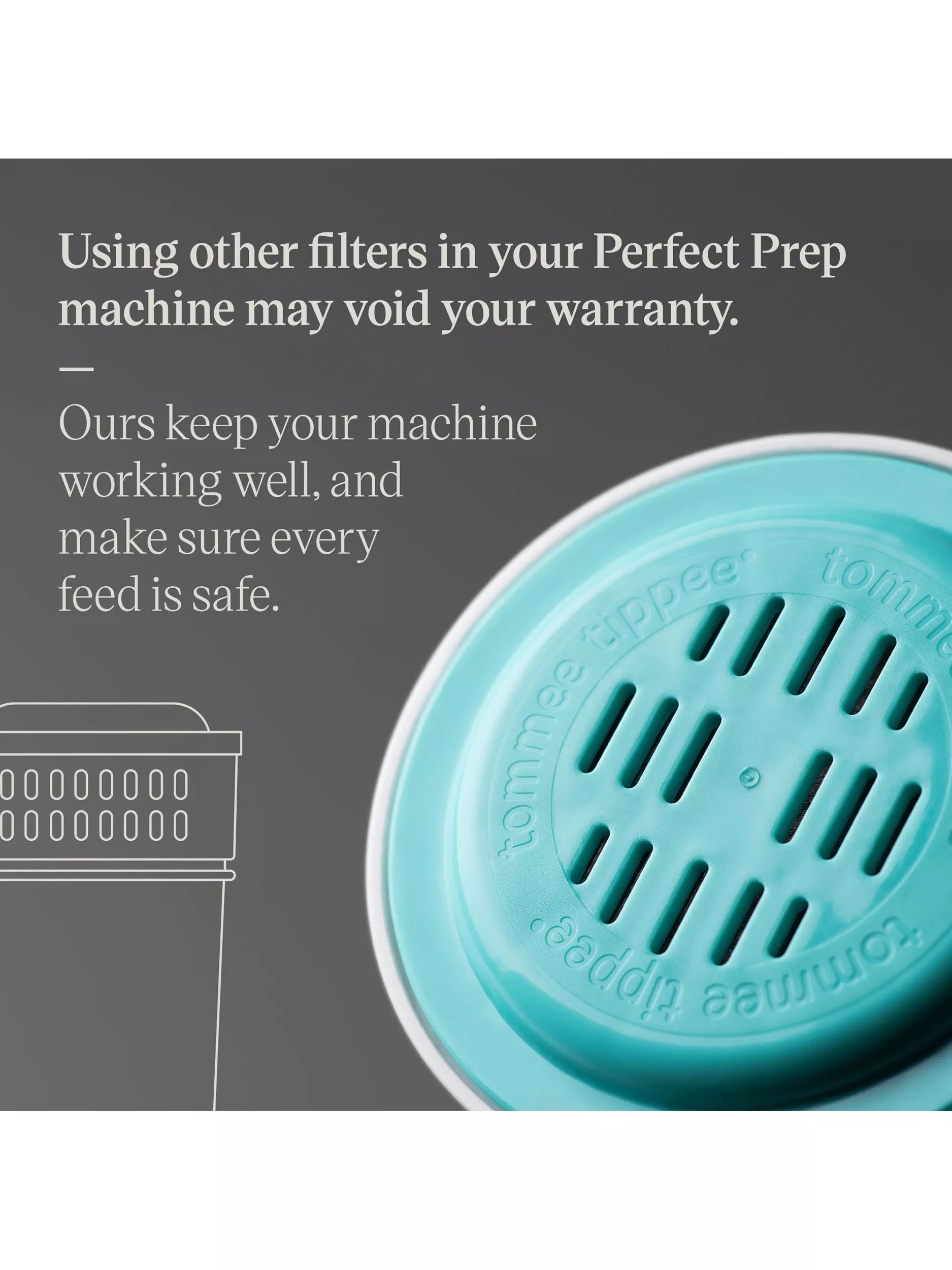 Tommee Tippee replacement water filters for baby milk machine, pack of 2 (British brand)