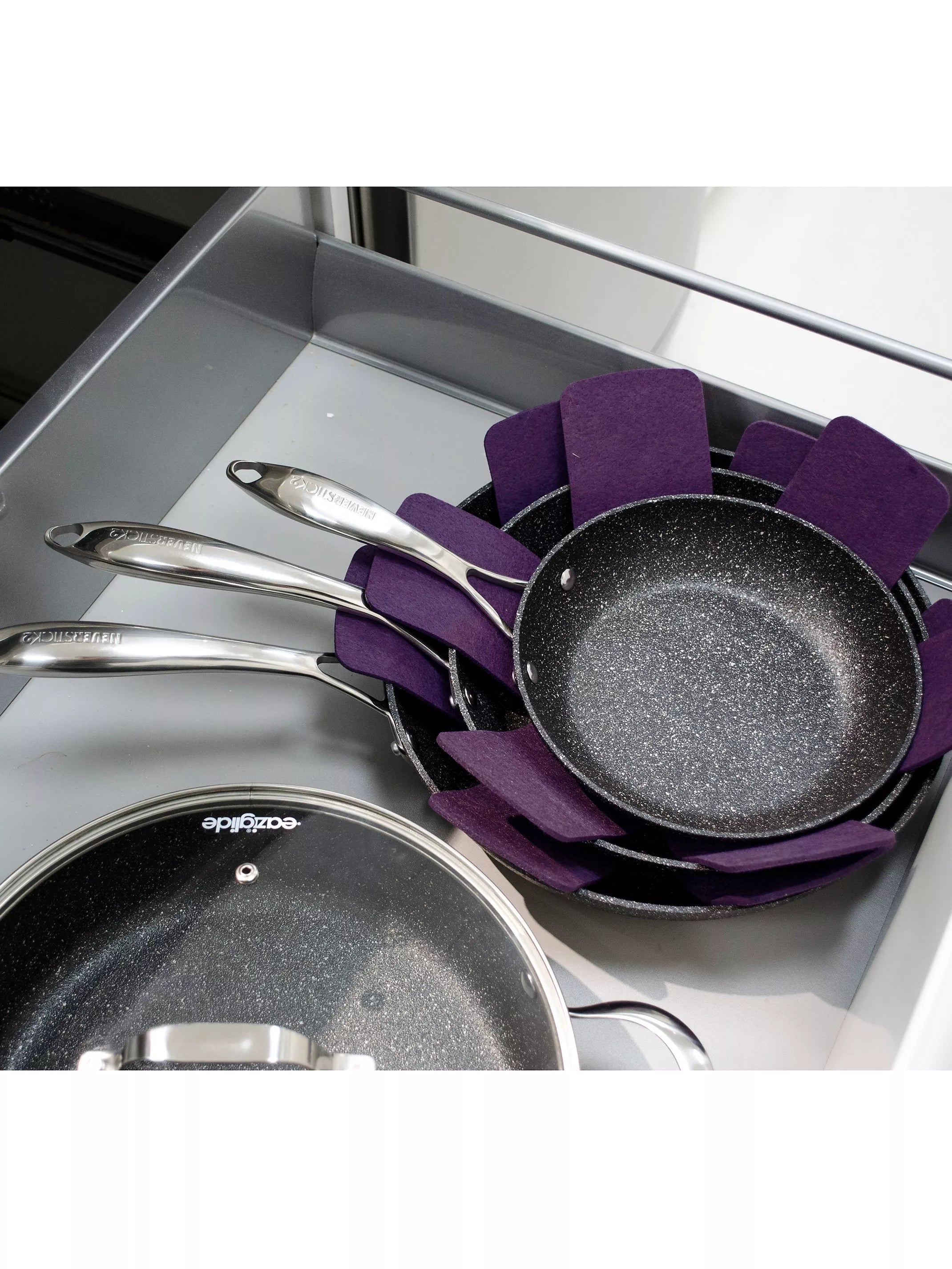 Eaziglide felt pots and pans protectors pack of 3 - British product