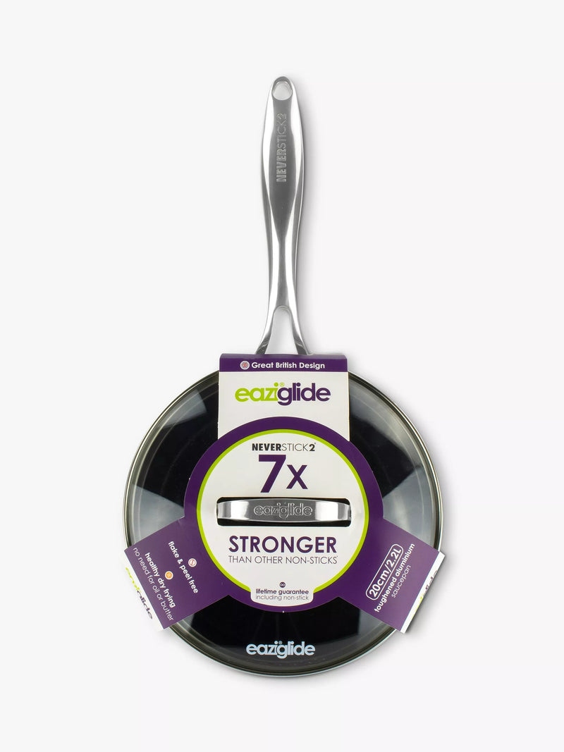 Eaziglide Neverstick2 Aluminium Non-Stick Saucepan 20cm - British product