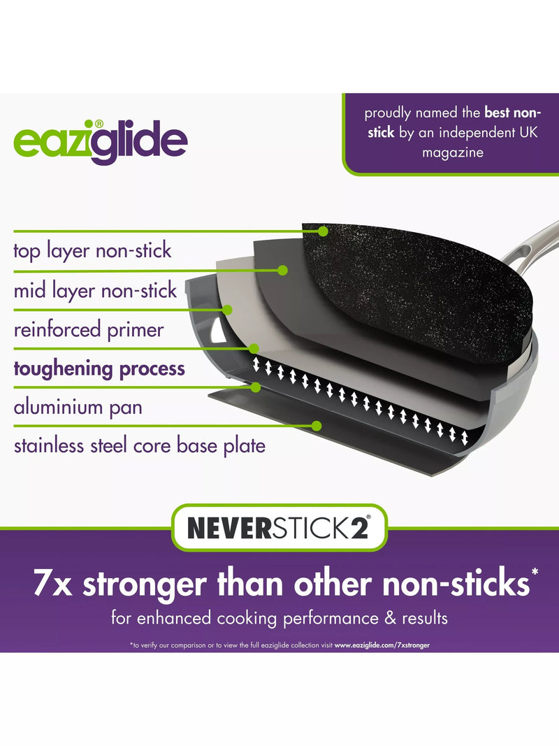 Eaziglide Neverstick2 Aluminium Non-Stick Saucepan 20cm - British product