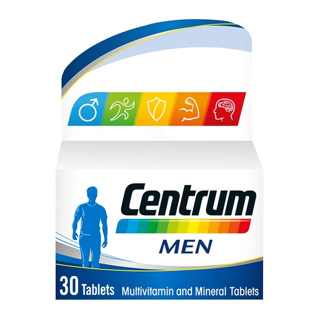 Centrum Advance Men Multivitamins with Vitamin D & C Tablets   30 per pack GOODS M&S   