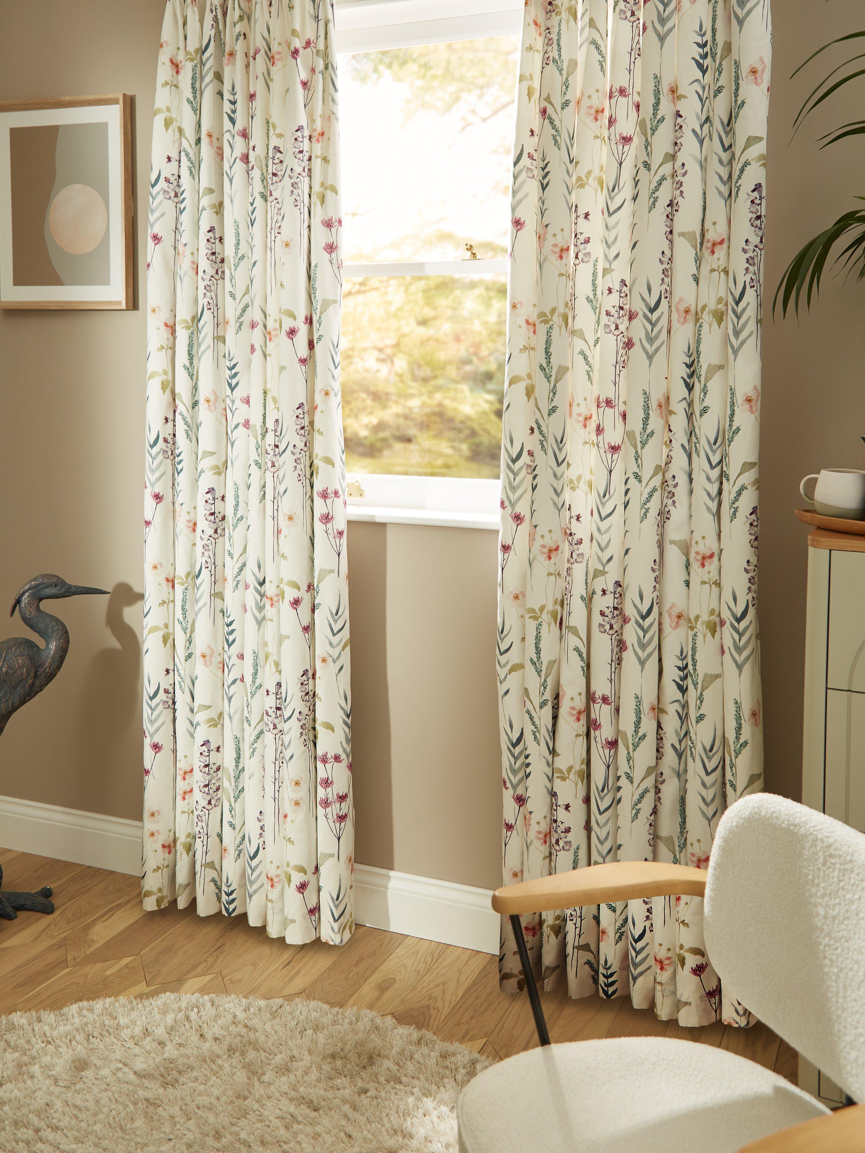 John Lewis Longstock floral print curtains 137x167cm, imported from the UK