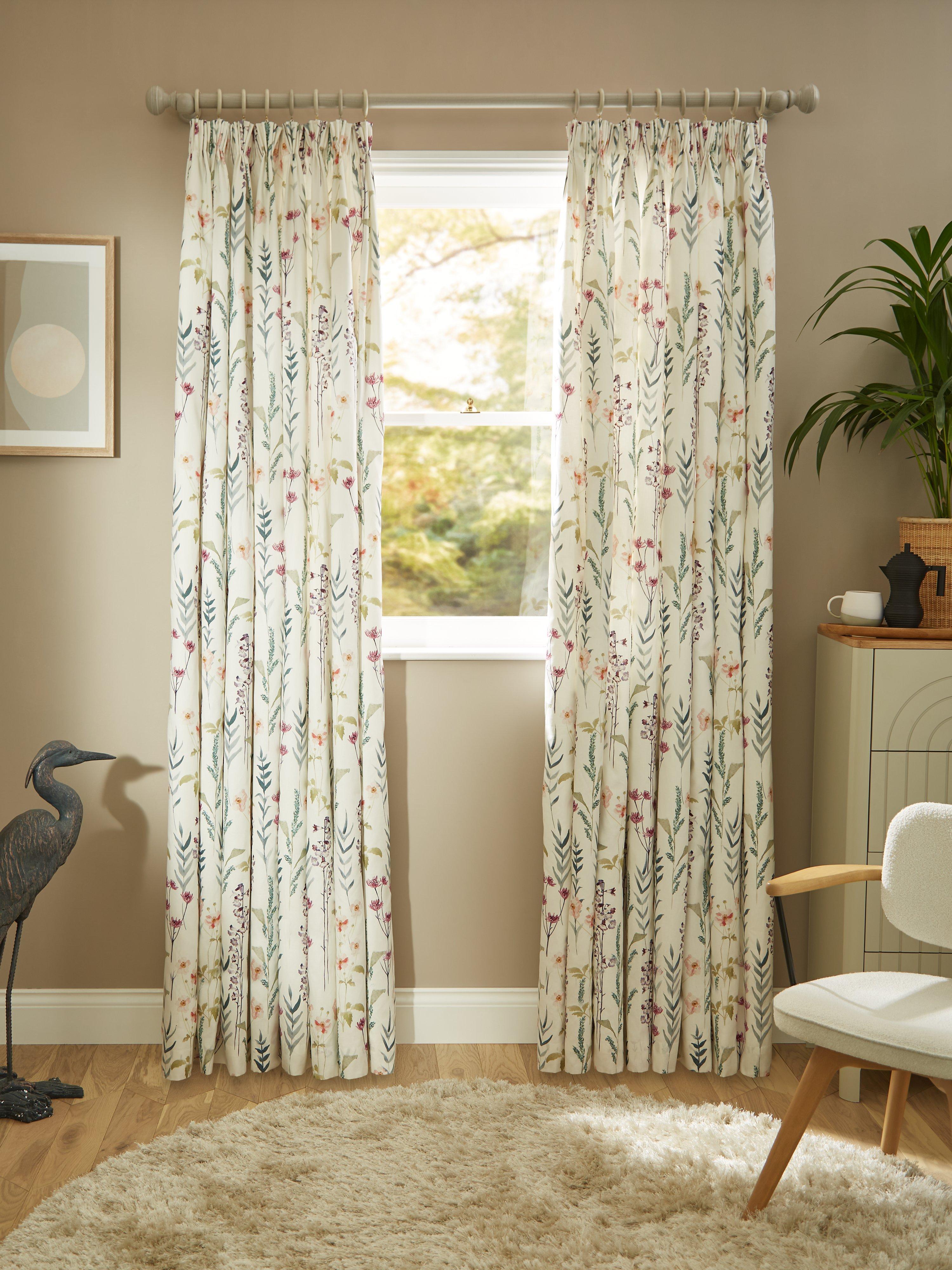 John Lewis Longstock floral print curtains 137x167cm, imported from the UK