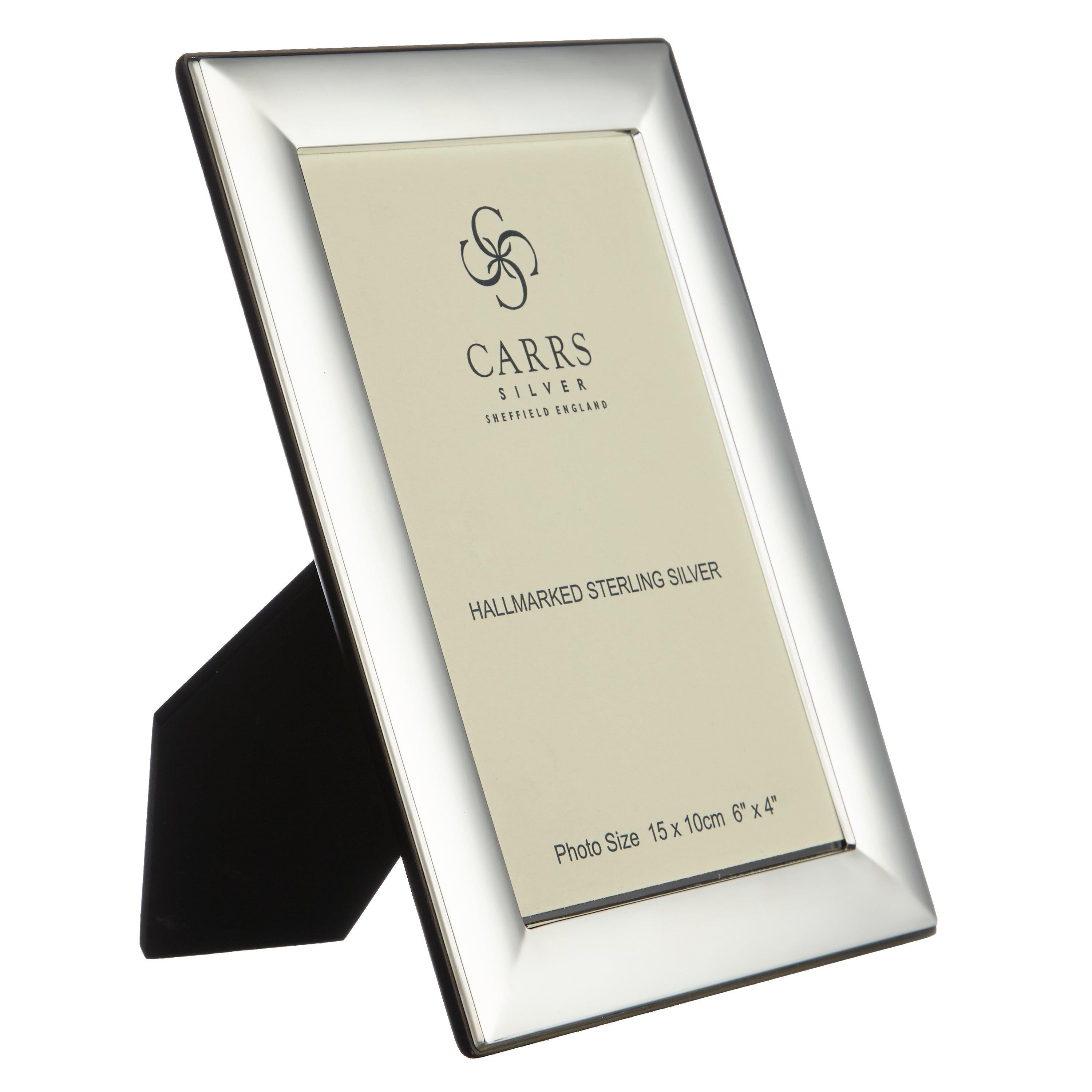 Carrs Berkeley Plain sterling silver photo frame 18x13.5cm - British product