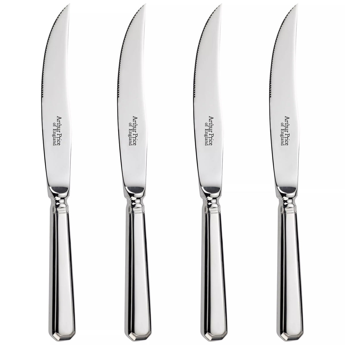 Arthur Price Grecian stainless steel steak knives set of 4 - British product