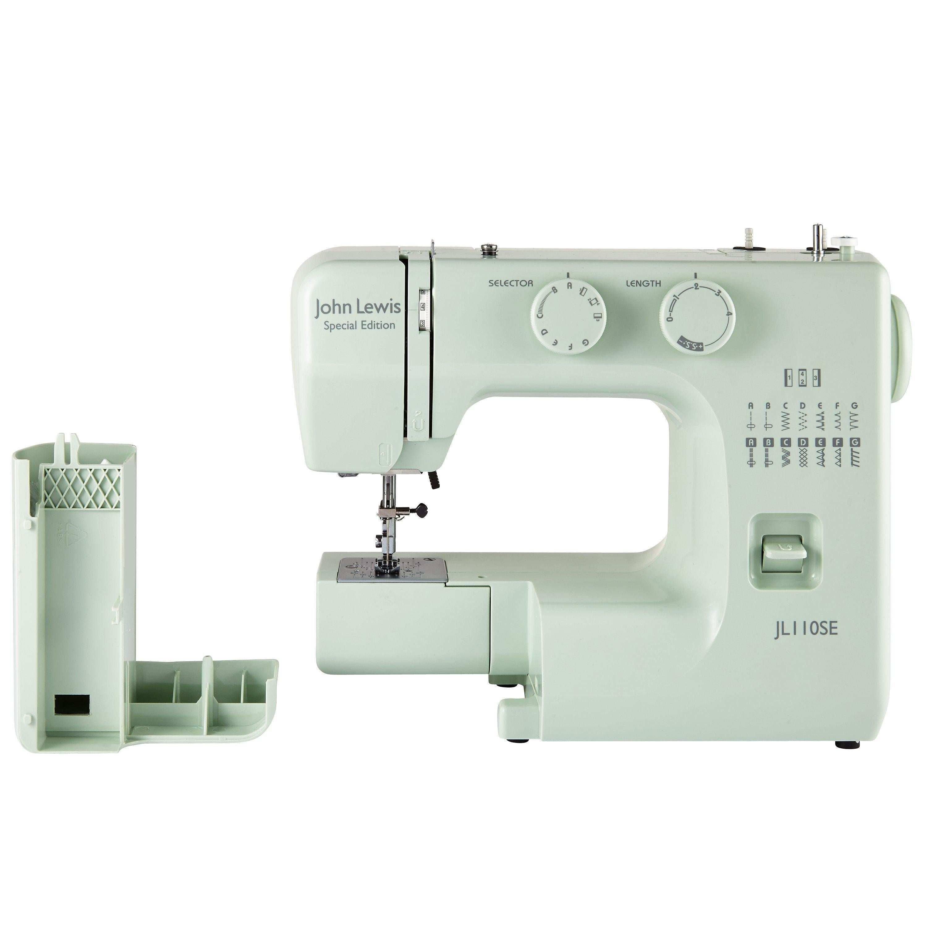 John Lewis sewing machine in peppermint color, UK version