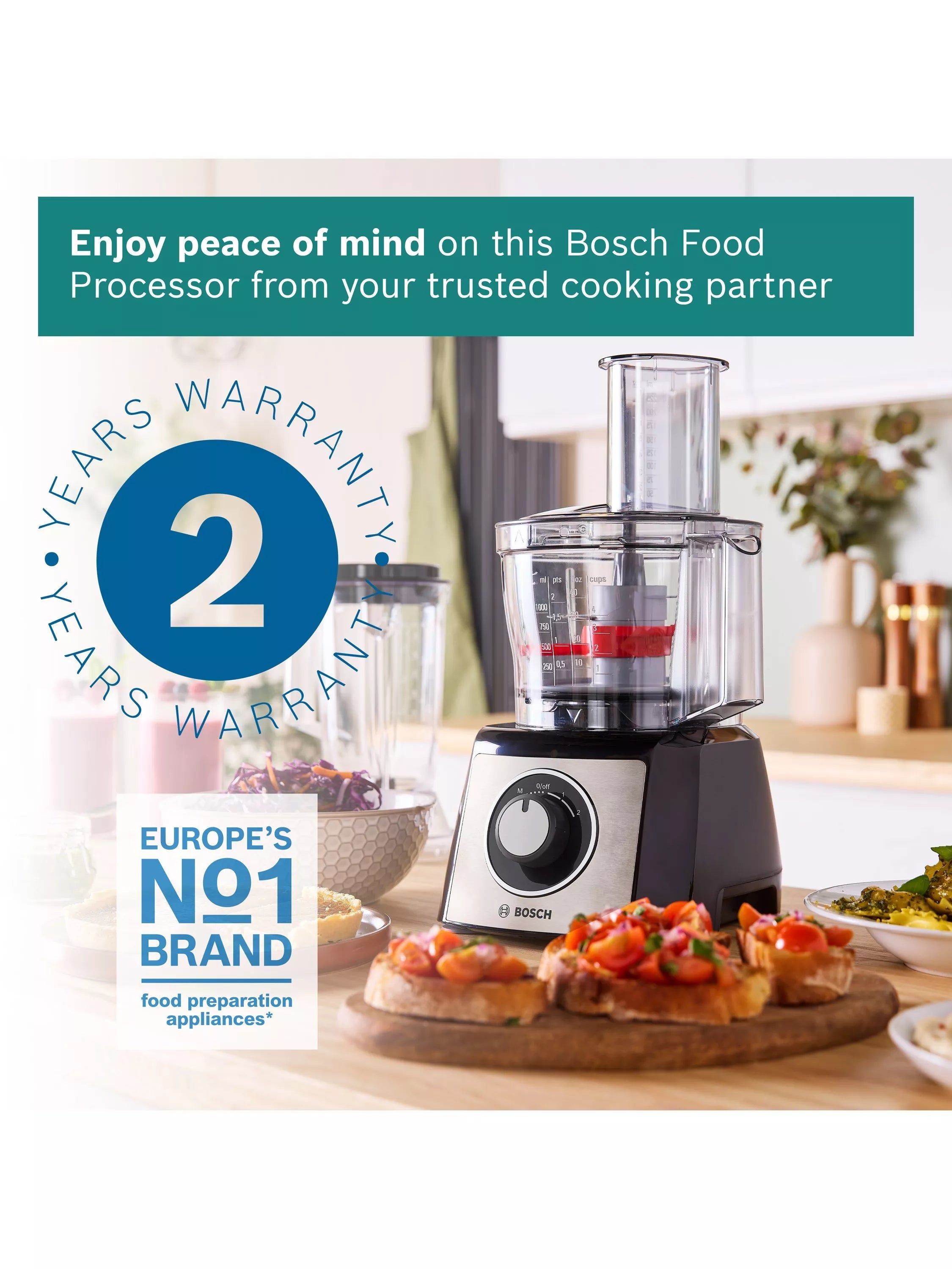 Bosch MultiTalent3 food processor 2.3L - British product