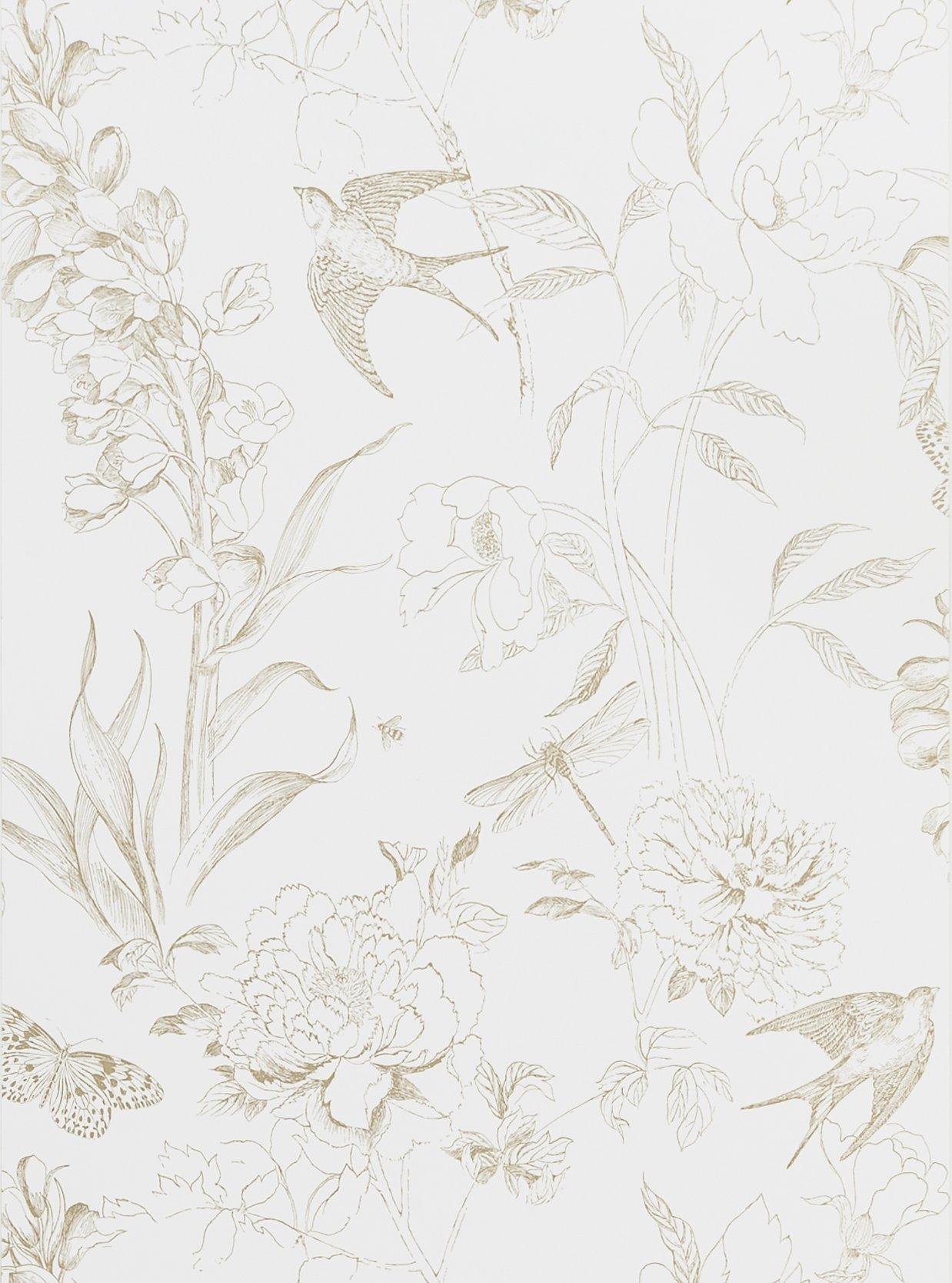 Designers Guild Jardin Des Plantes Sibylla Gartenpaste Wandtapete - Gold Pdg721 02