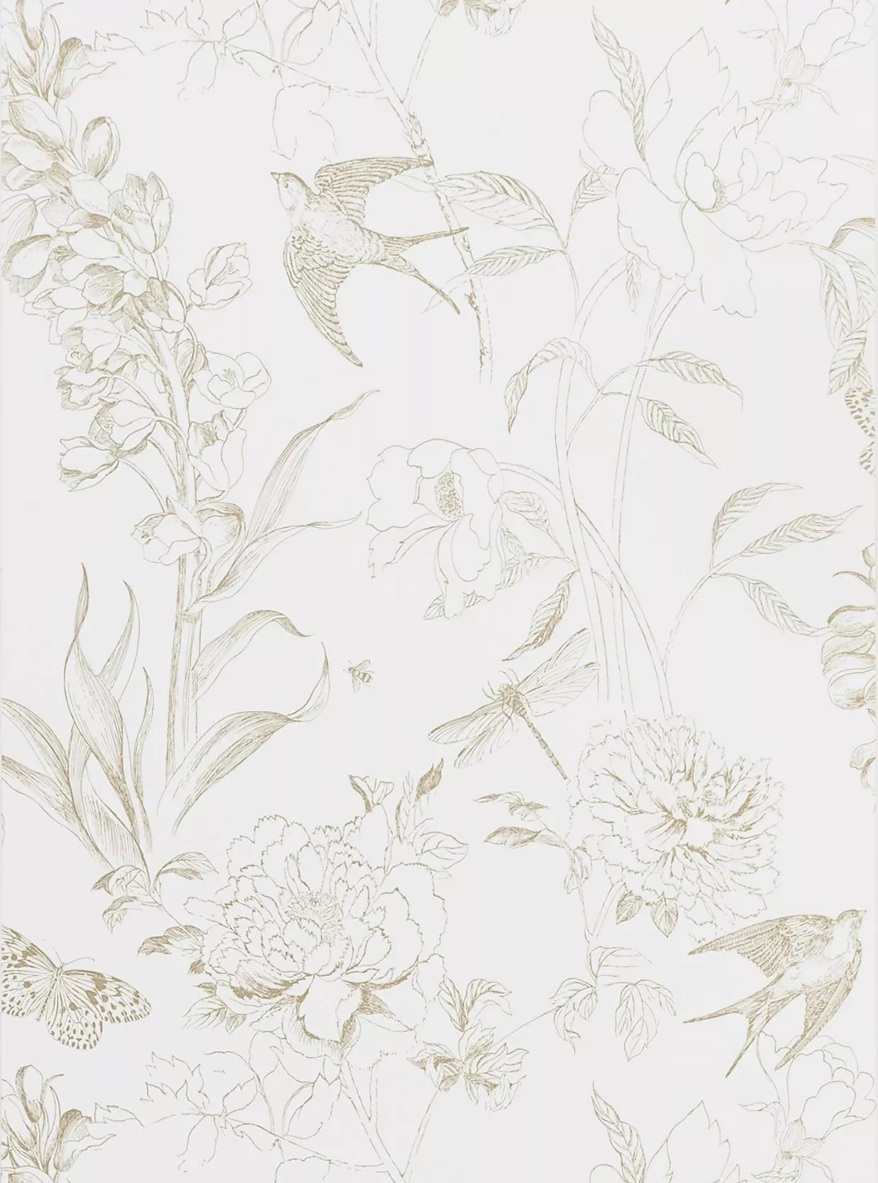Designers Guild Jardin des Plantes Sibylla Garden Paste the Wall Wallpaper, Gold PDG721/02