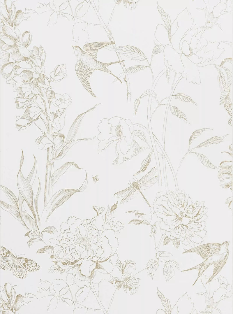 Designers Guild Jardin des Plantes Sibylla Garden Paste the Wall Wallpaper, Gold PDG721/02