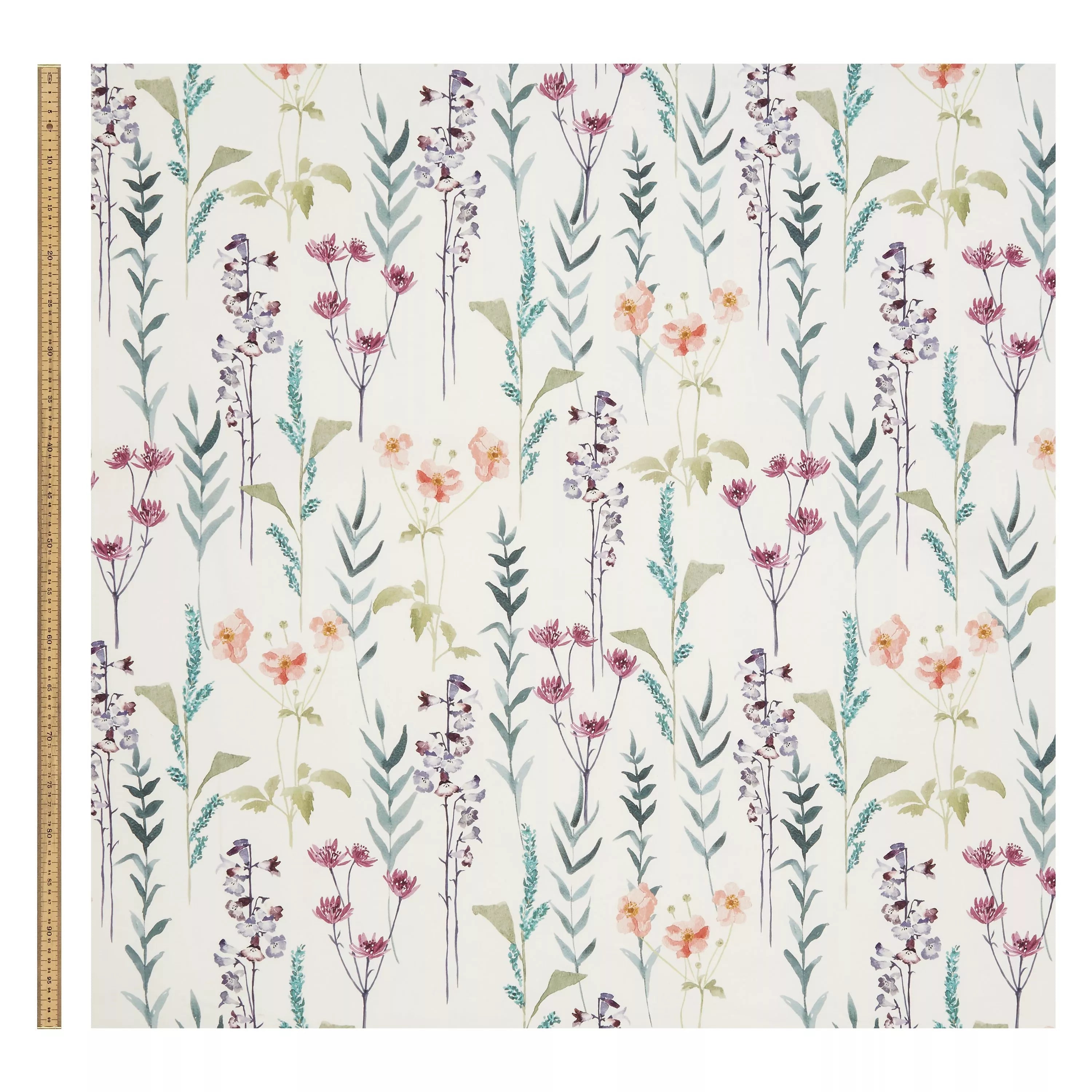 John Lewis Longstock floral furnishing fabric in multi colour, UK version