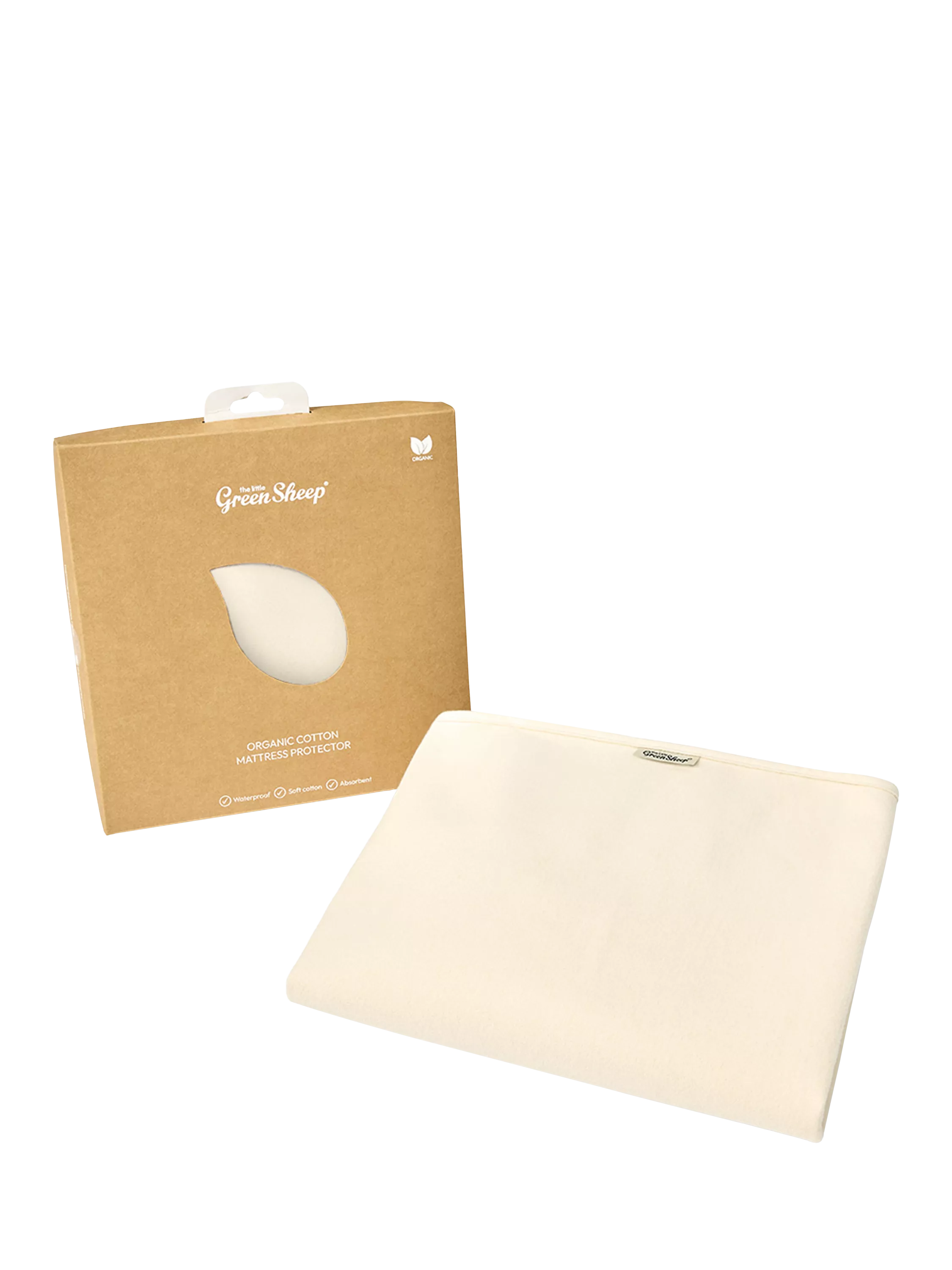 The Little Green Sheep waterproof cot mattress protector (British brand)