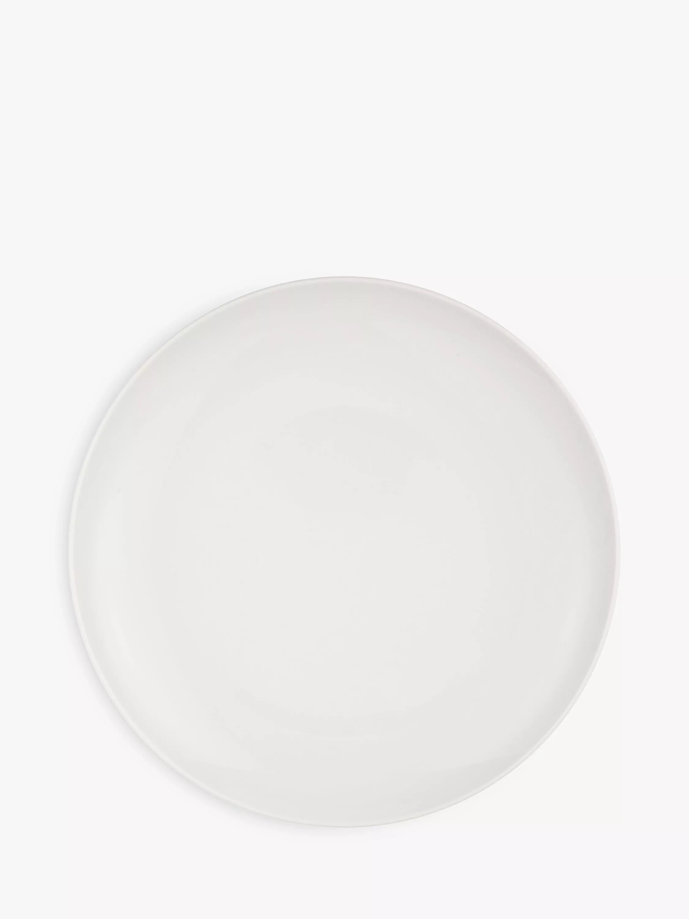 John Lewis porcelain coupe side plate 22cm white, imported from the UK
