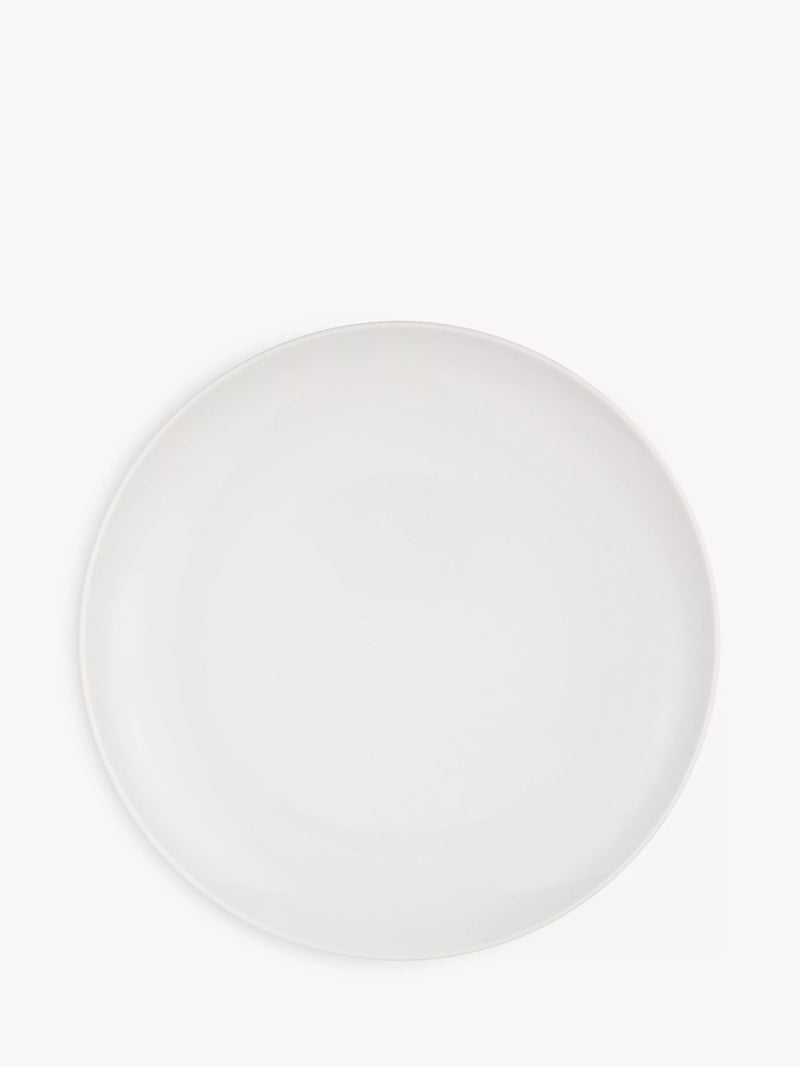John Lewis porcelain coupe side plate 22cm white, imported from the UK