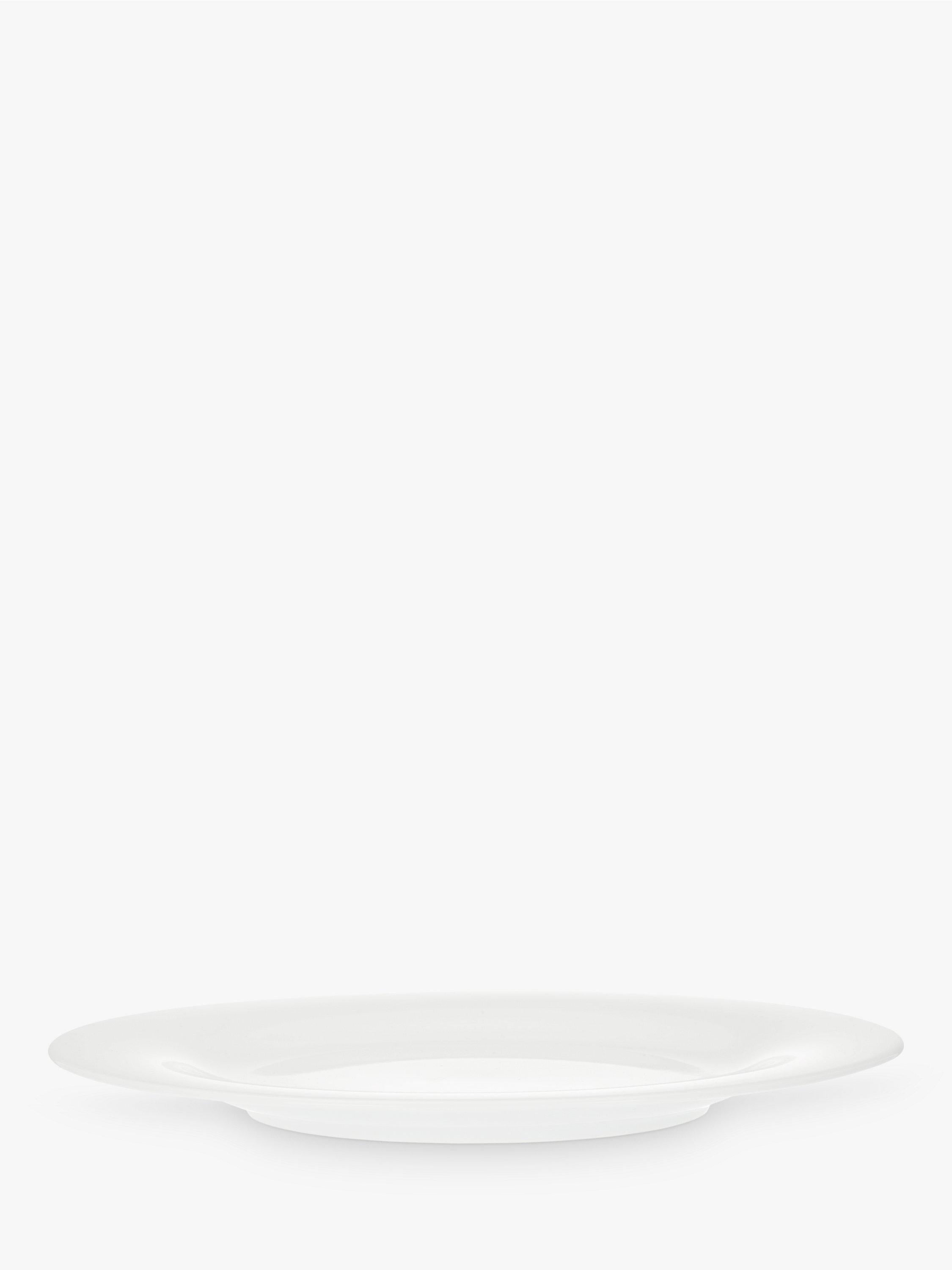 John Lewis porcelain coupe side plate 22cm white, imported from the UK