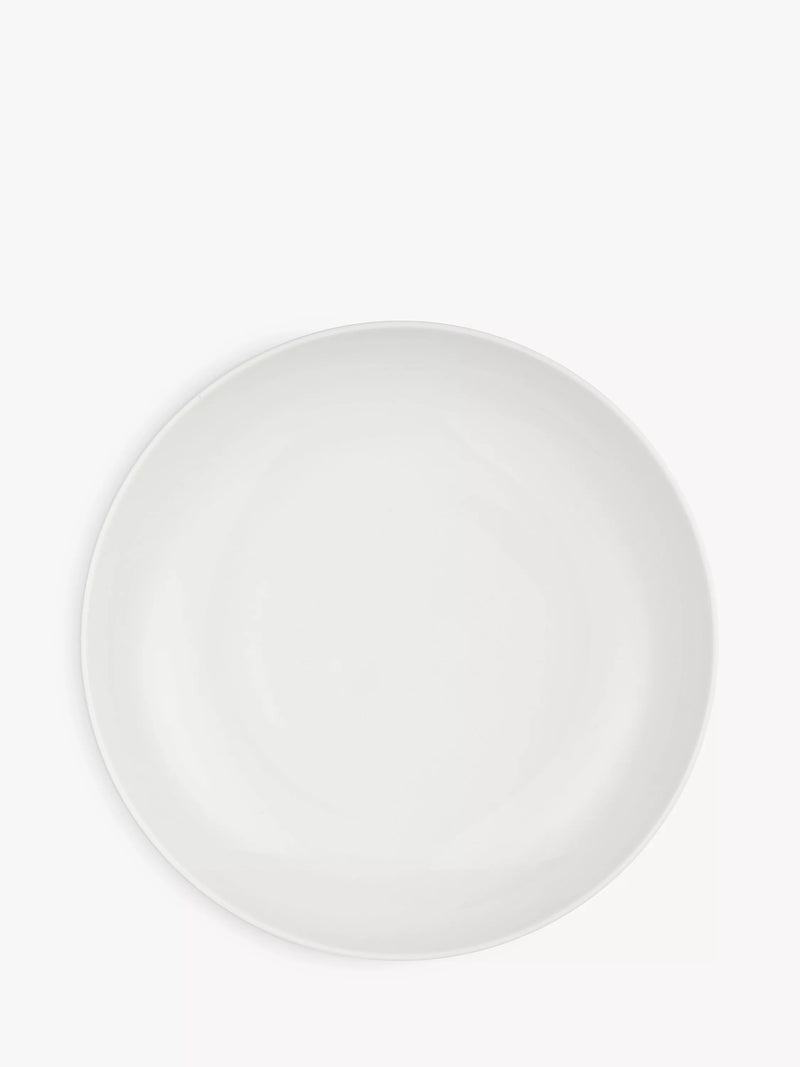 John Lewis porcelain pasta bowl white 24.5cm (British brand)