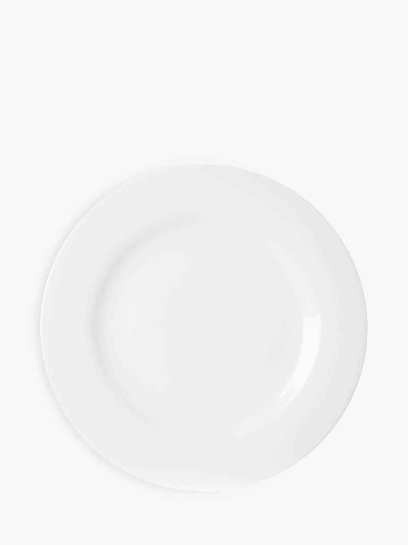 John Lewis porcelain rim dinner plate 28cm white (British brand)