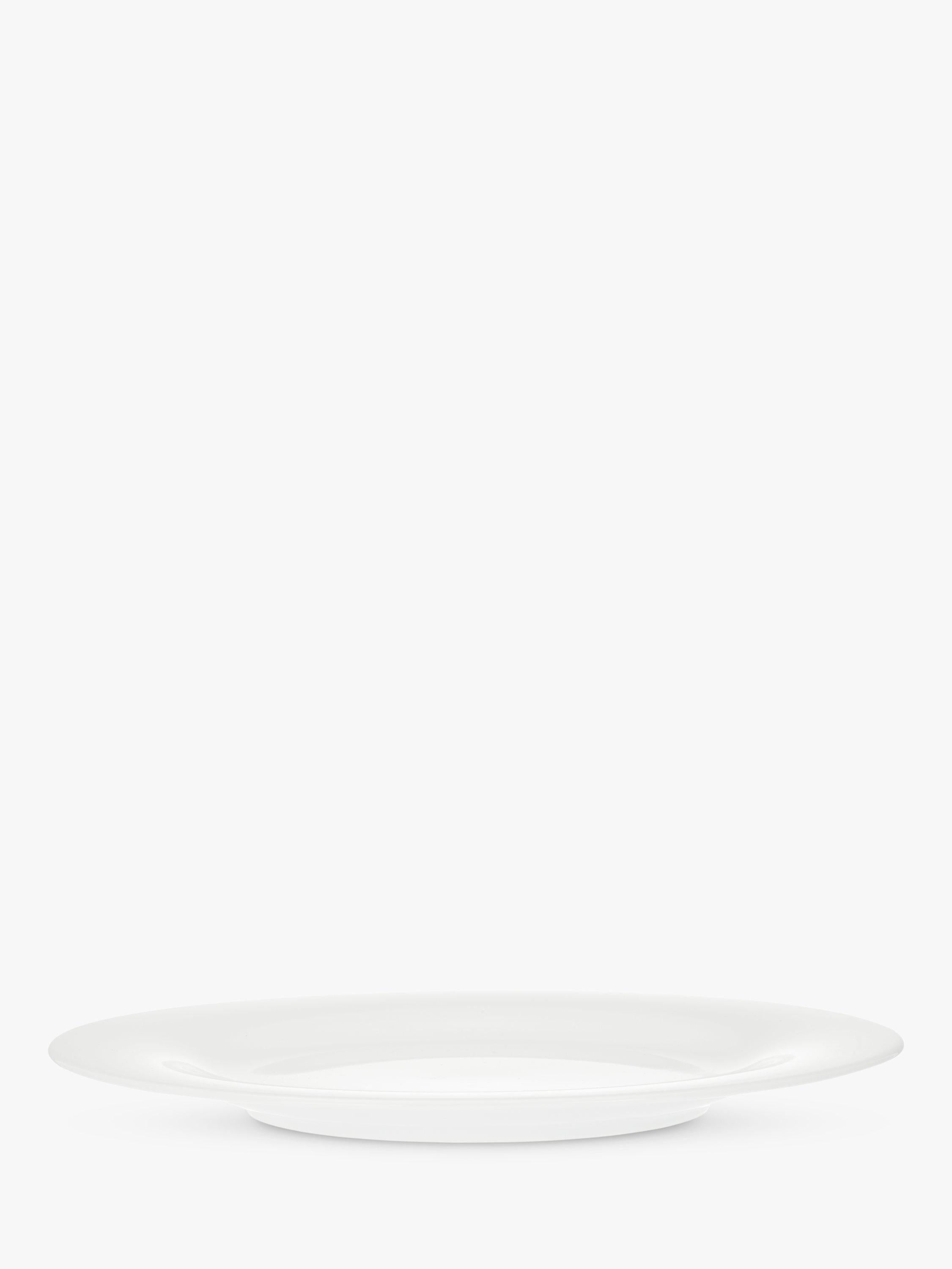 John Lewis porcelain rim dinner plate 28cm white (British brand)