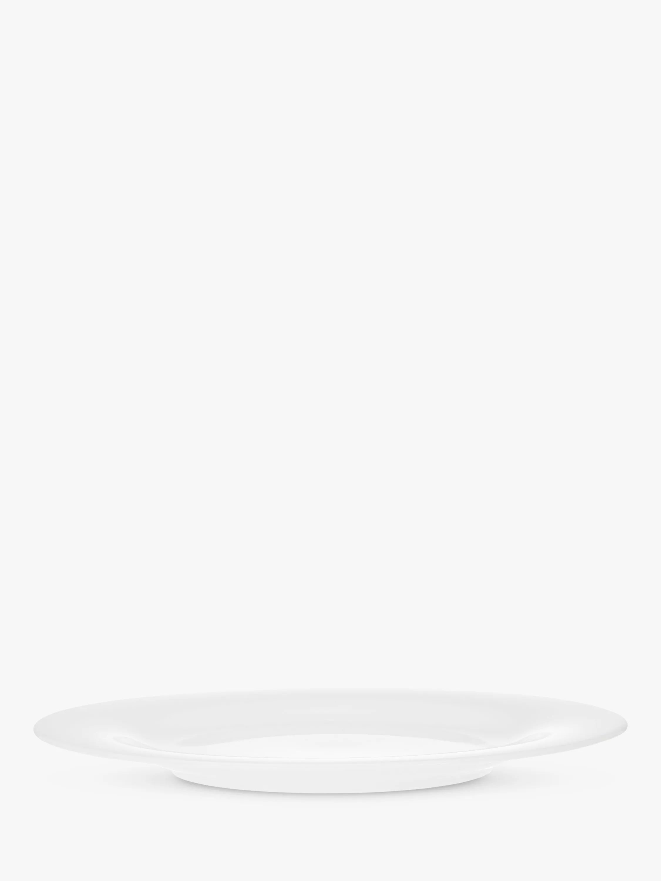 John Lewis porcelain rim dinner plate 28cm white (British brand)