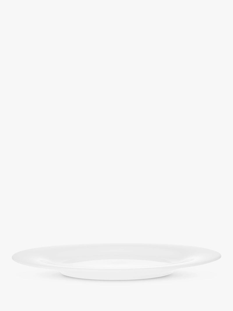 John Lewis porcelain rim dinner plate 28cm white (British brand)