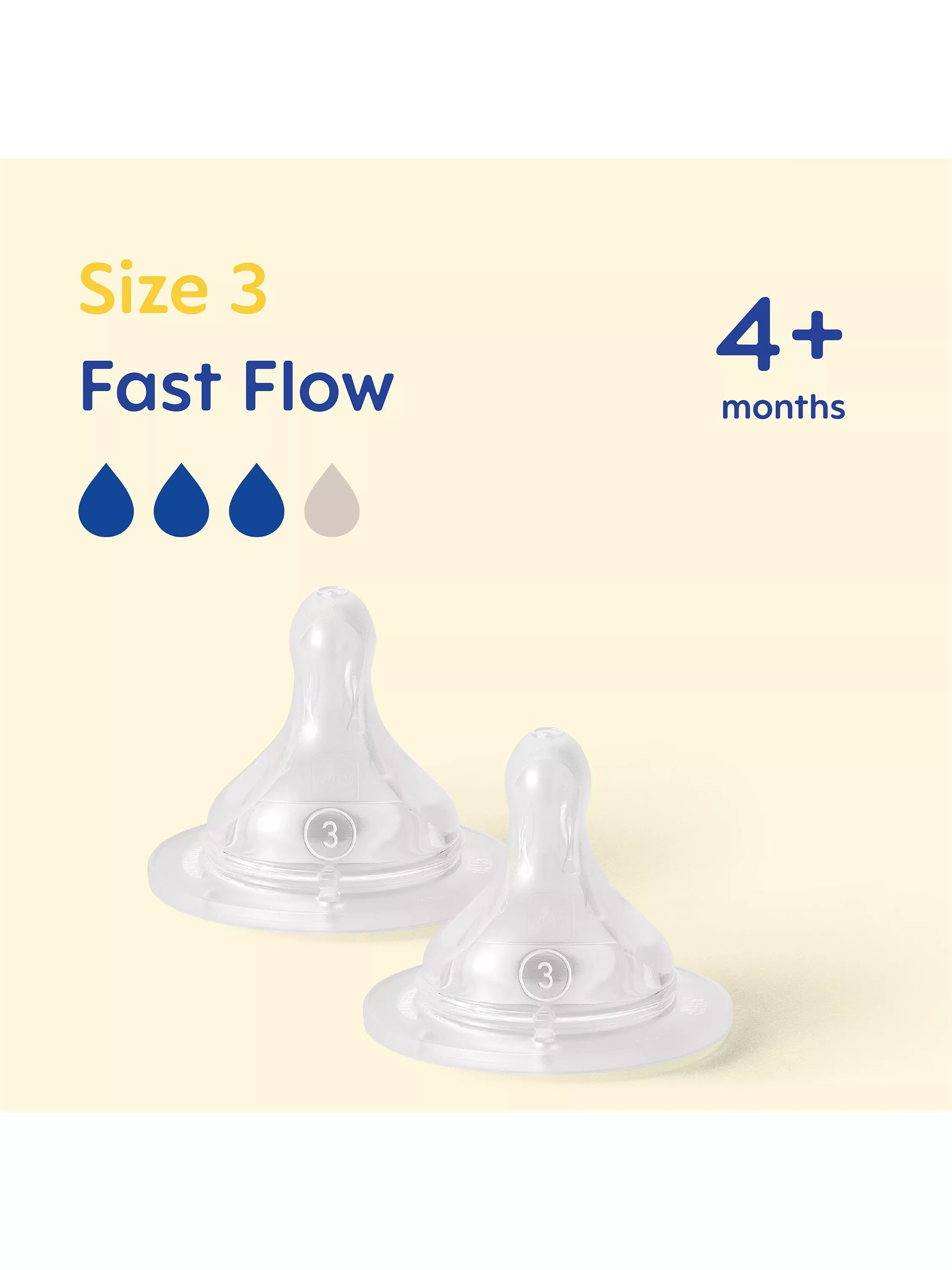 MAM fast flow baby bottle teat pack of 2, imported from the UK