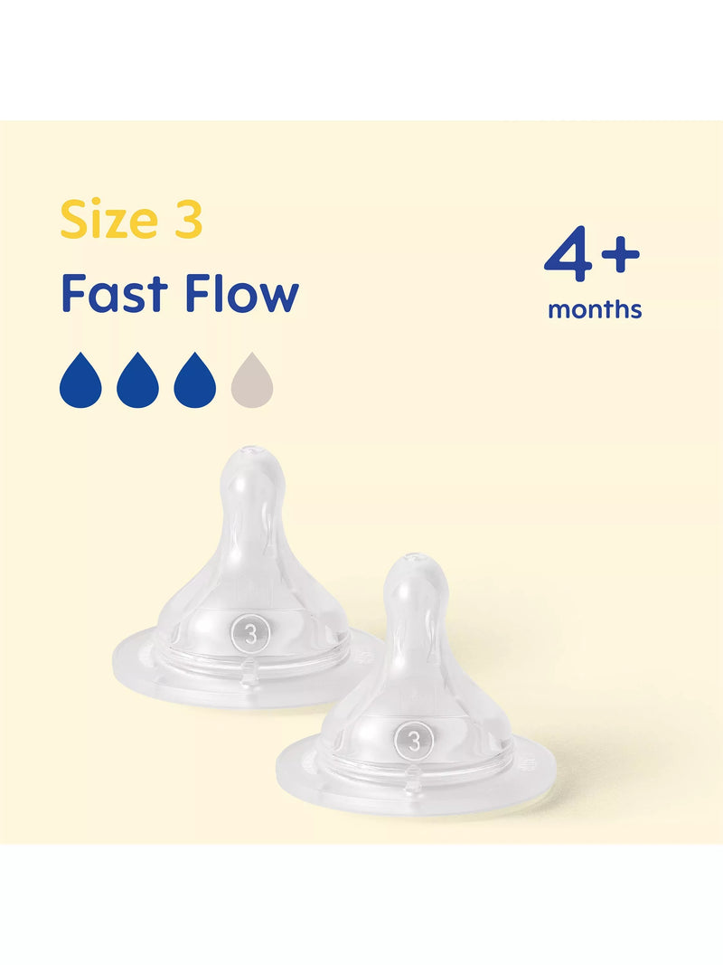MAM fast flow baby bottle teat pack of 2, imported from the UK