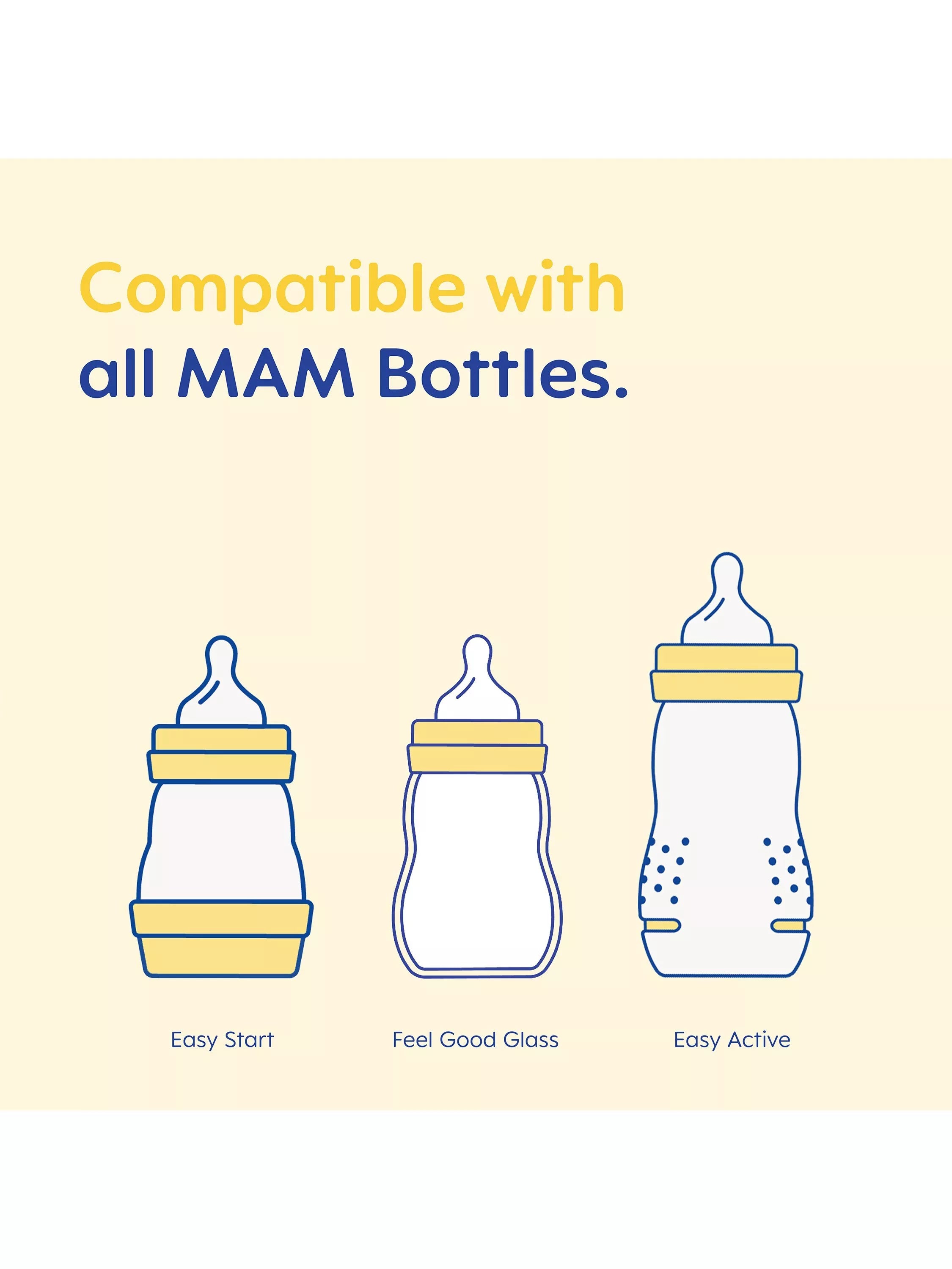 MAM medium flow baby bottle teats pack of 2 (British brand)