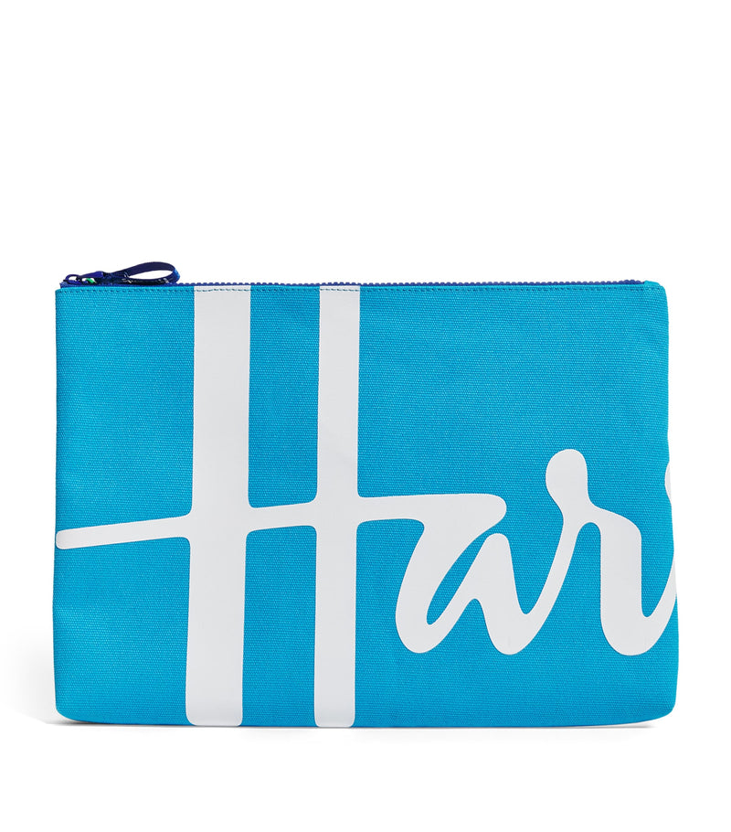 Harrods large cotton logo pouch, UK version